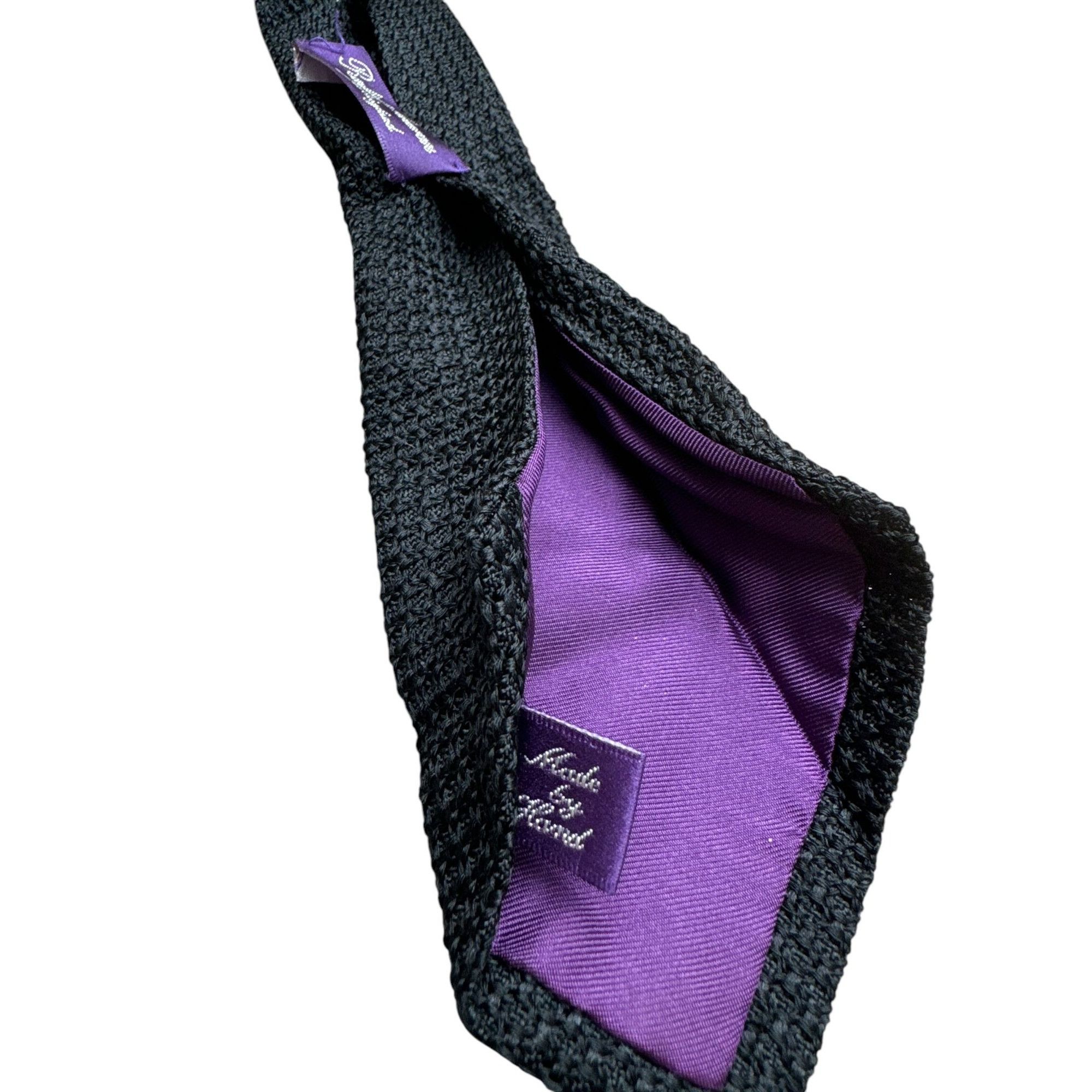 Ralph Lauren Purple Label Black Silk Tie Size ONE SIZE - 5 Thumbnail