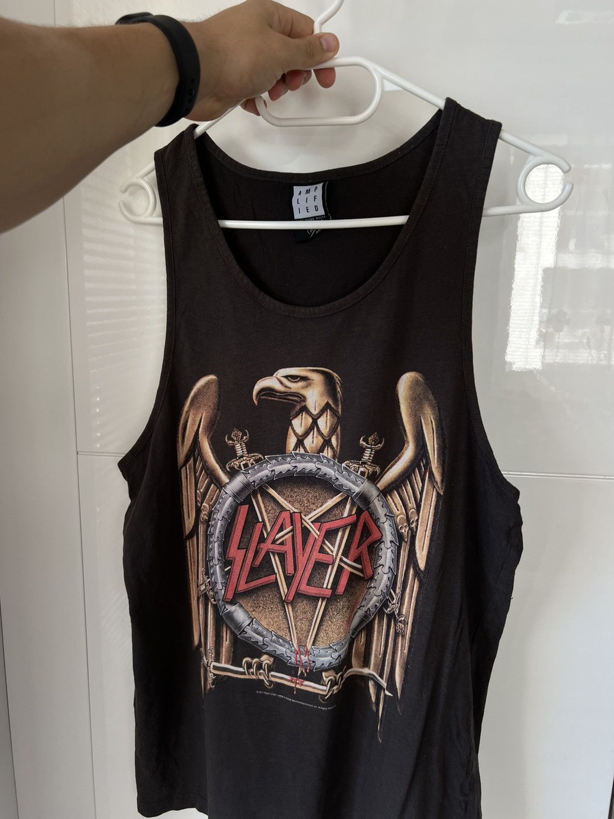 Slayer SLAYER Rock Bands Washed Distressed Tee Size US M / EU 48-50 / 2 - 1 Thumbnail