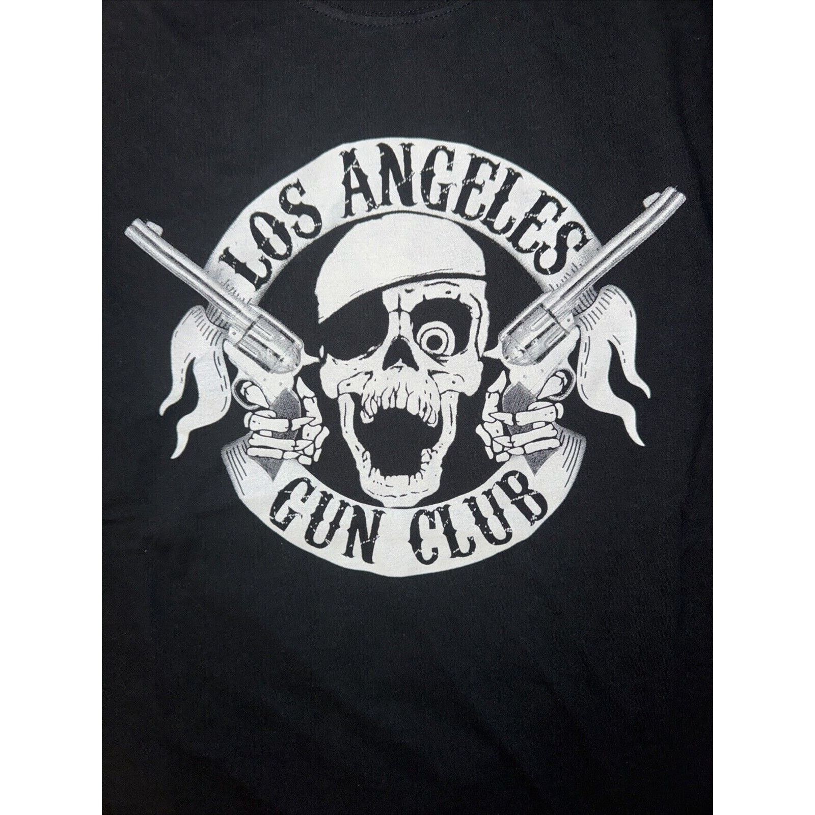Hanes × Vintage Los Angeles Gun Club Graphic T-Shirt Black XL 21x29 Size US XL / EU 56 / 4 - 2 Thumbnail