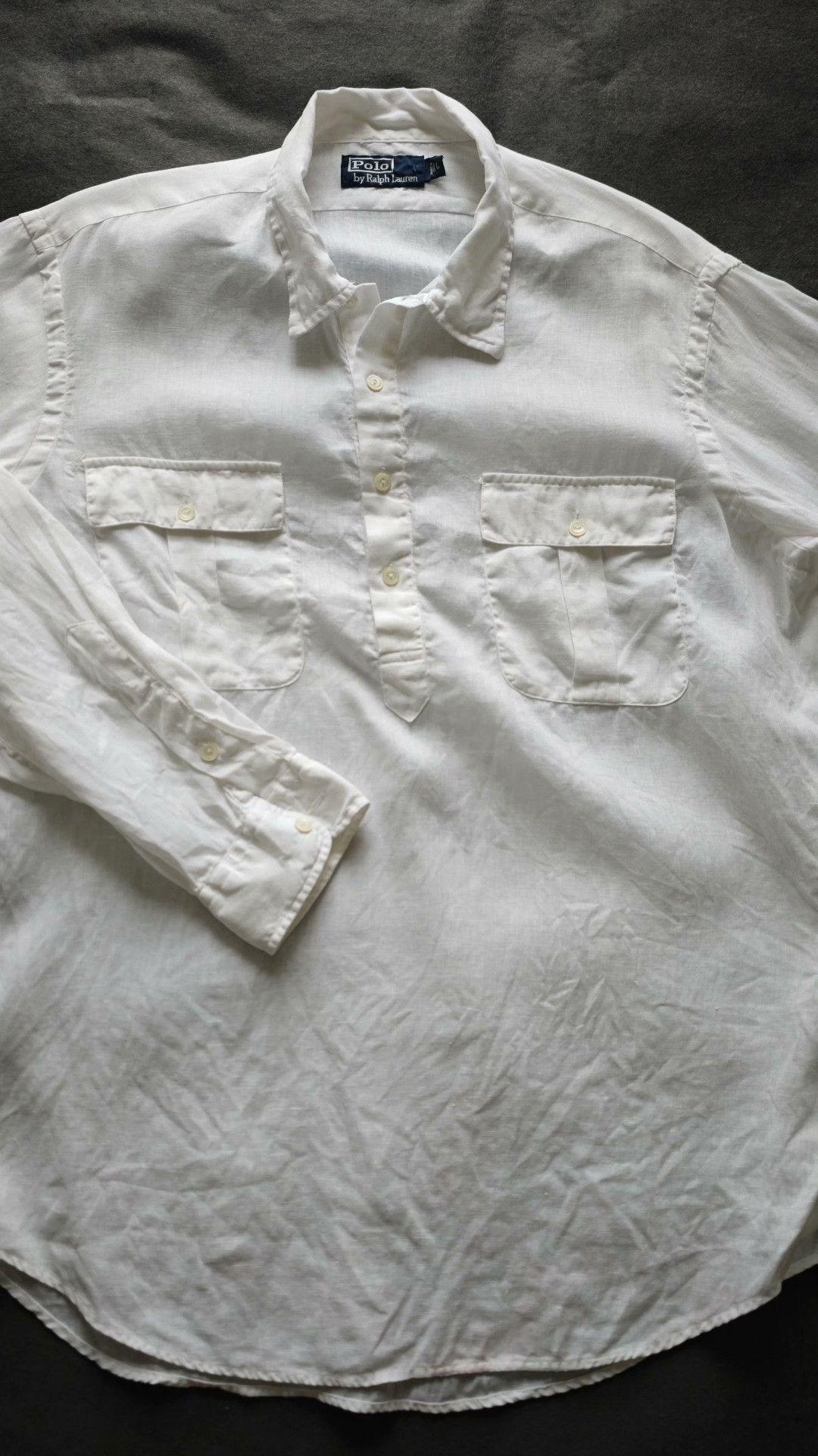 Polo Ralph Lauren Polo Ralph Lauren 90s Linen Pullover Shirt Size US M / EU 48-50 / 2 - 1 Thumbnail