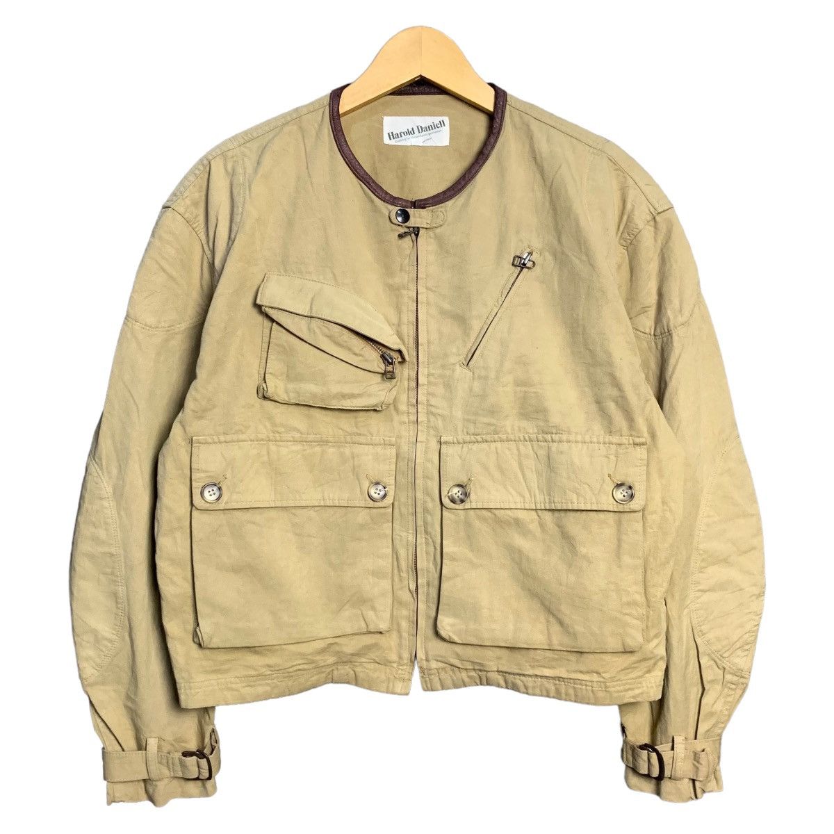 Japanese Brand Harold Daniell Collarless Multipocket Jacket Size US M / EU 48-50 / 2 - 1 Thumbnail