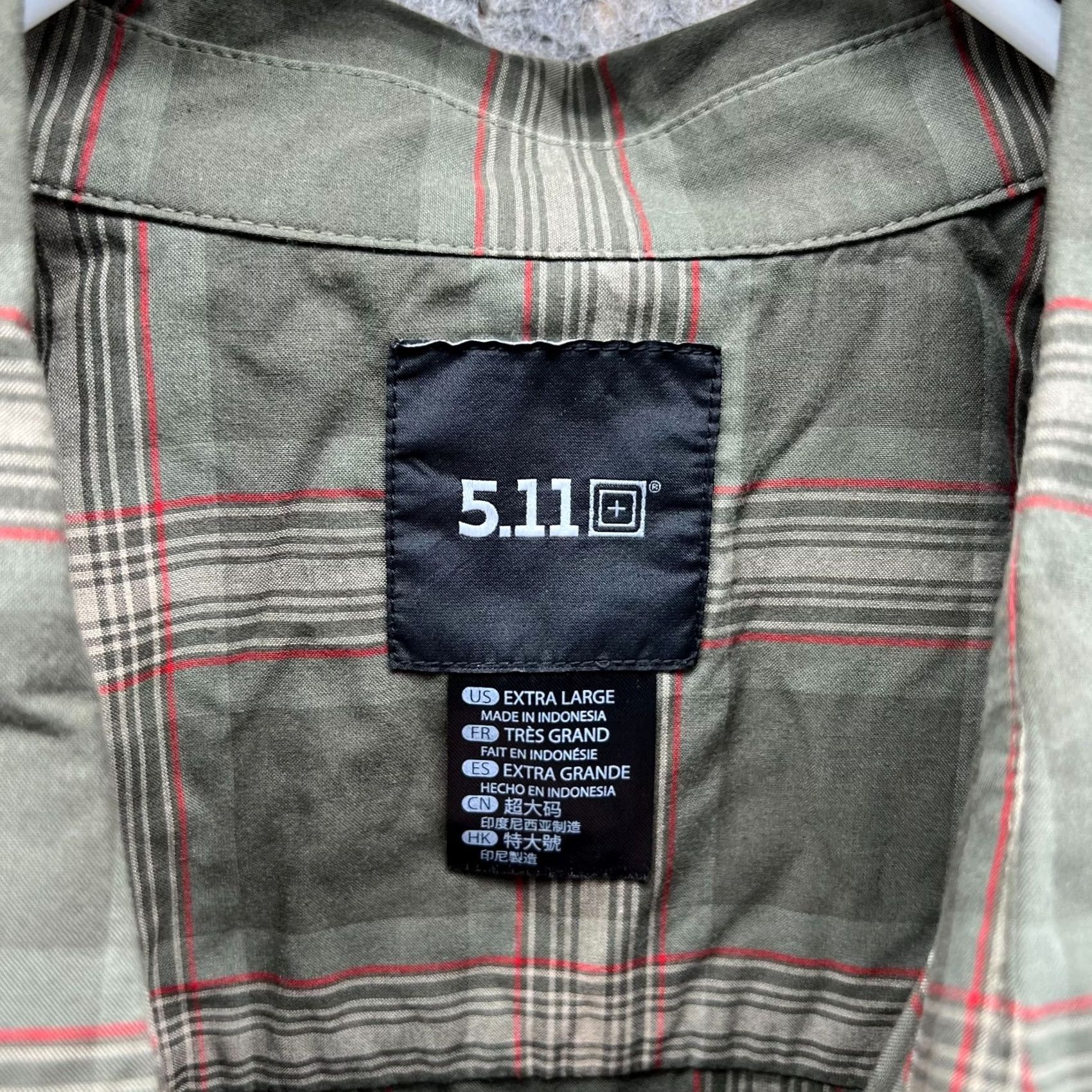 Vintage 5.11 Tactical Shirt Men XL Green Button-Down Plaid Short Sleeve Shirt Size US XL / EU 56 / 4 - 5 Thumbnail