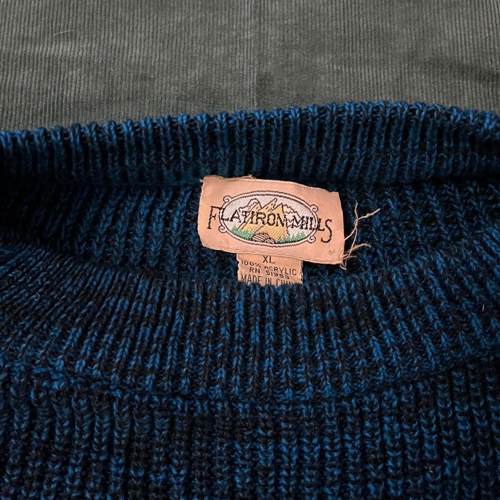 Other Vintage acrylic knitted sweater Size US XL / EU 56 / 4 - 3 Thumbnail