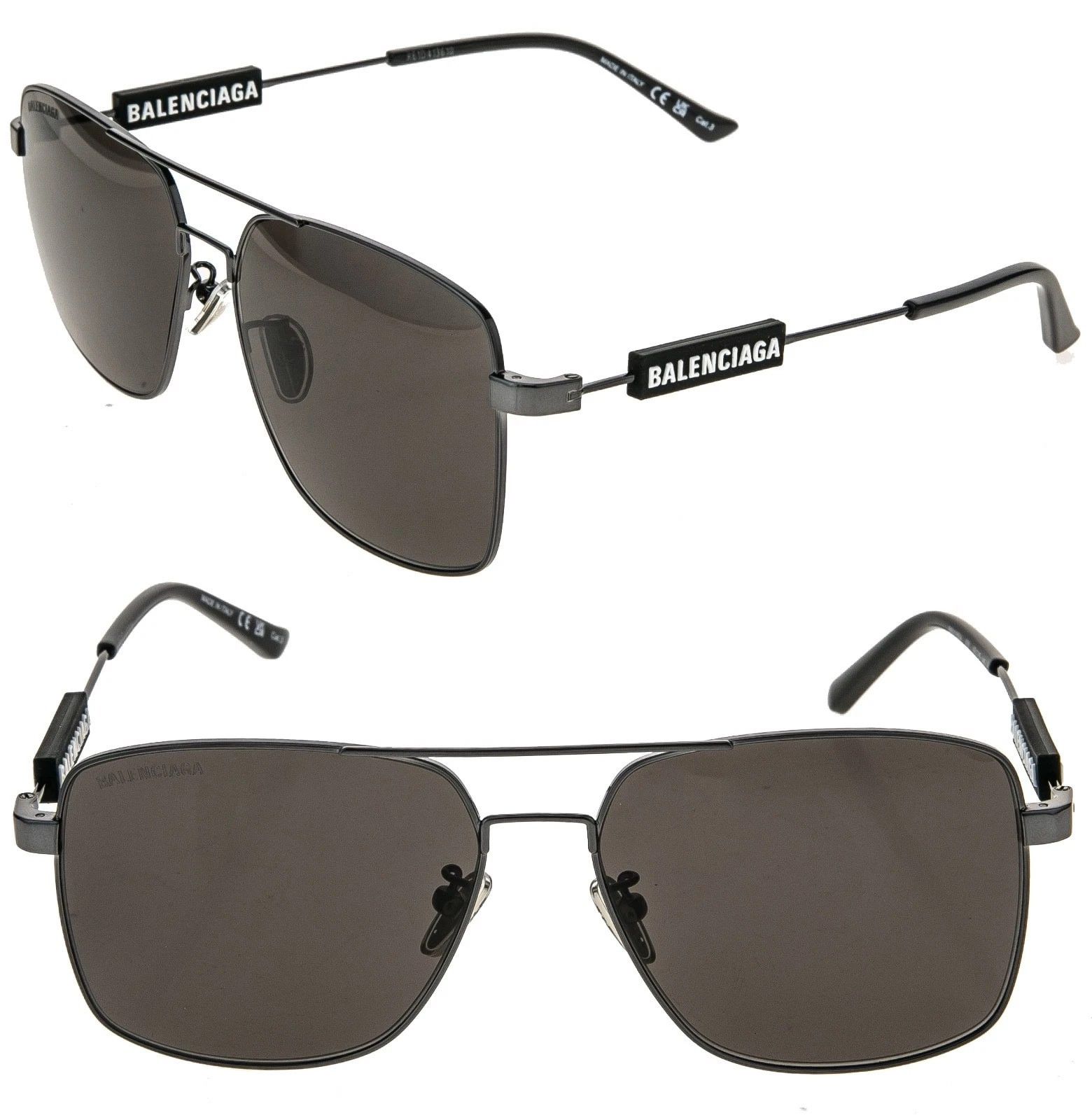 Balenciaga BALENCIAGA BB0116SA TAG 0116 Aviator Black Sunglasses 001 Size ONE SIZE - 1 Thumbnail