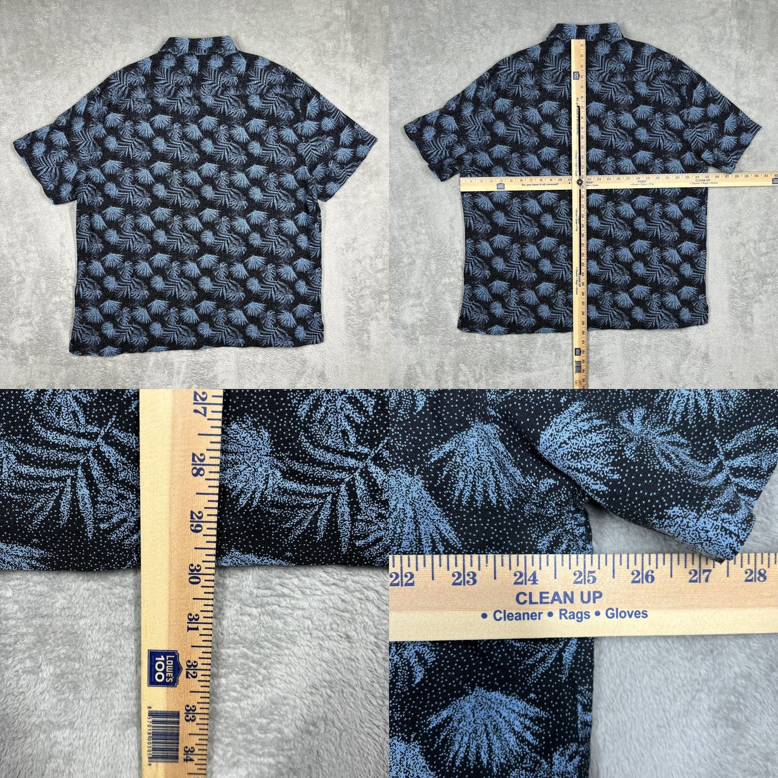 Nat Nast Nat Nast Luxury Originals Mens XL Button Up Shirt Silk Blend Floral Palm Print Black Short Sleeve Button-Up Collared Classic Hawaiian Designer Size US XL / EU 56 / 4 - 8 Thumbnail