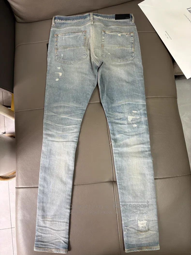Amiri Amiri Size 33 Logging damage patch oily jeans Size US 33 - 2 Thumbnail