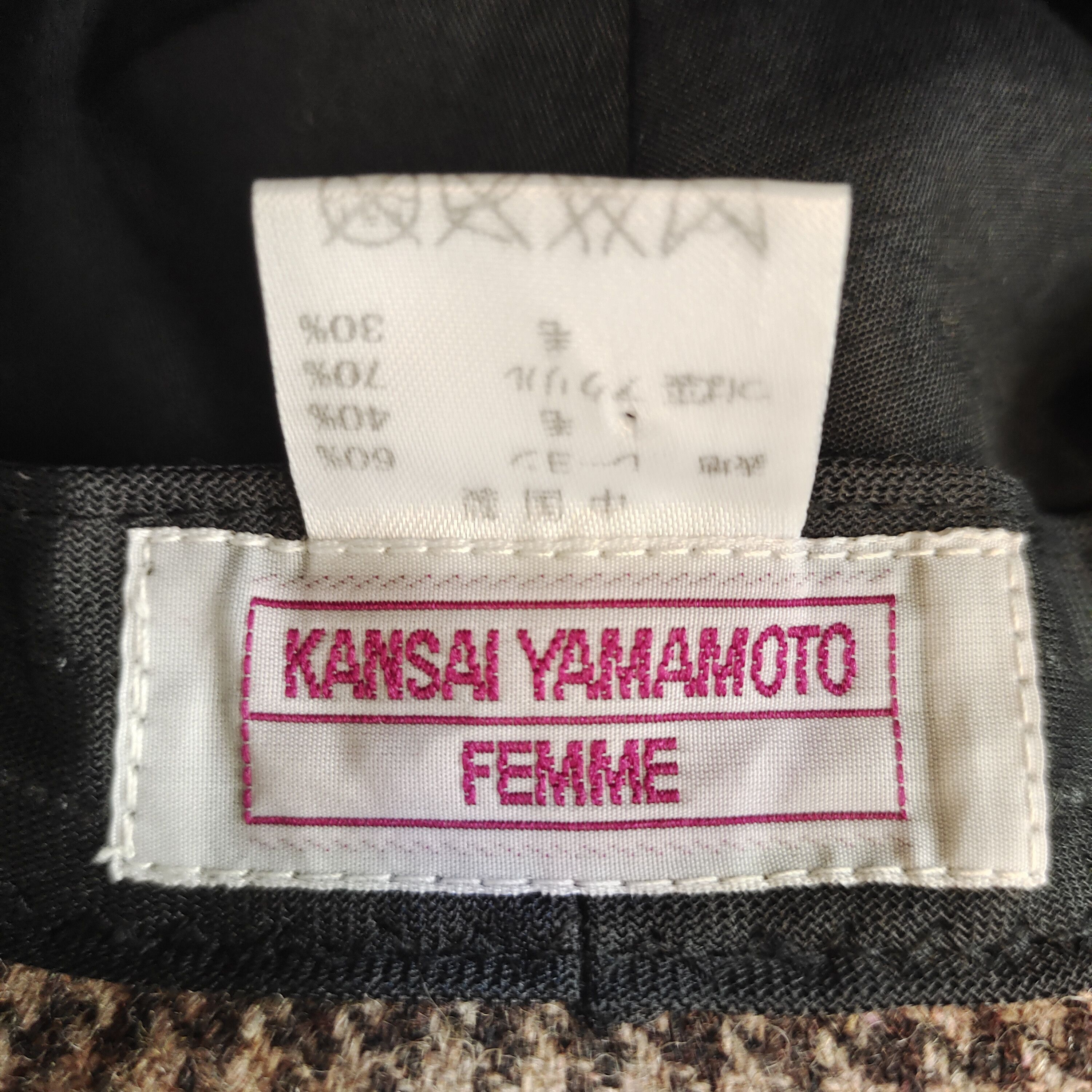 Kansai Yamamoto KANSAI YAMAMOTO FEMME EMBROIDERED FLOWER WOOL BUCKET HAT Size ONE SIZE - 7 Thumbnail