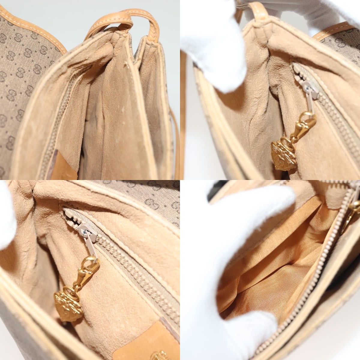 Gucci GUCCI Micro GG Supreme Shoulder Bag Pvc Beige Gold 49 001 Size ONE SIZE - 12 Thumbnail