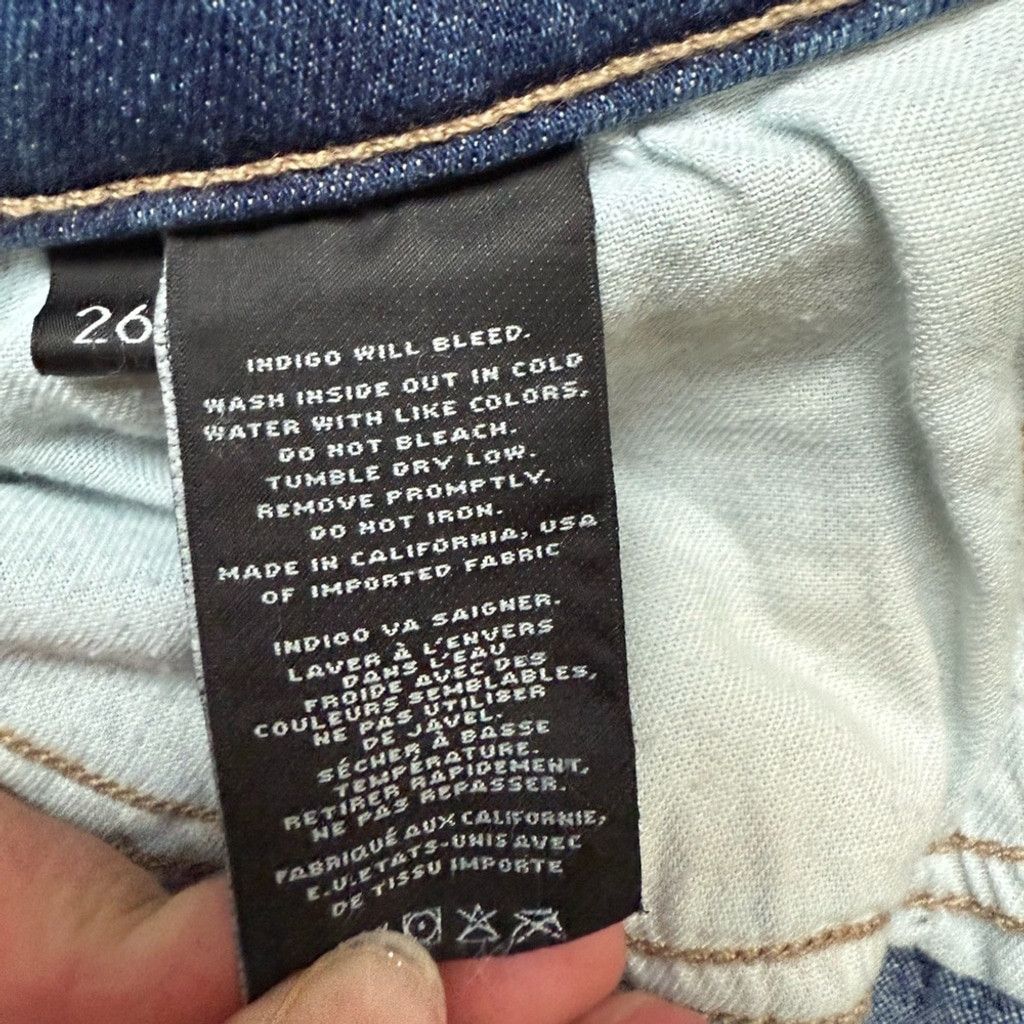 J Brand J Brand Blue Straight Leg Jeans with Distressed Fading Size 26" / US 2 / IT 38 - 6 Thumbnail
