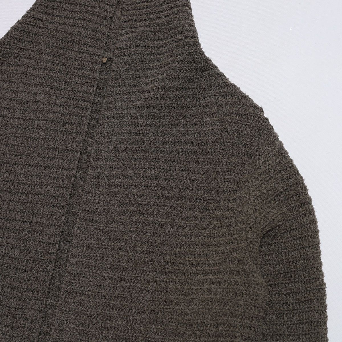 Annette Gortz Annette Gortz Wool Ribbed Cardigan Sweater Khaki Size M / US 6-8 / IT 42-44 - 5 Thumbnail