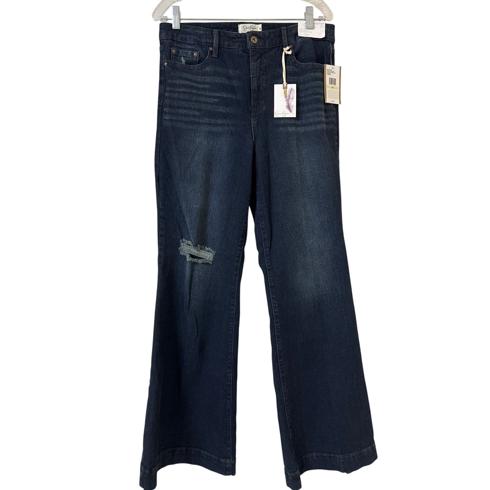 Jessica Simpson NWT Jessica Simpson Lived In Vintage Sz 30 Wide Leg Trousers Size 30" / US 8 / IT 44 - 1 Thumbnail