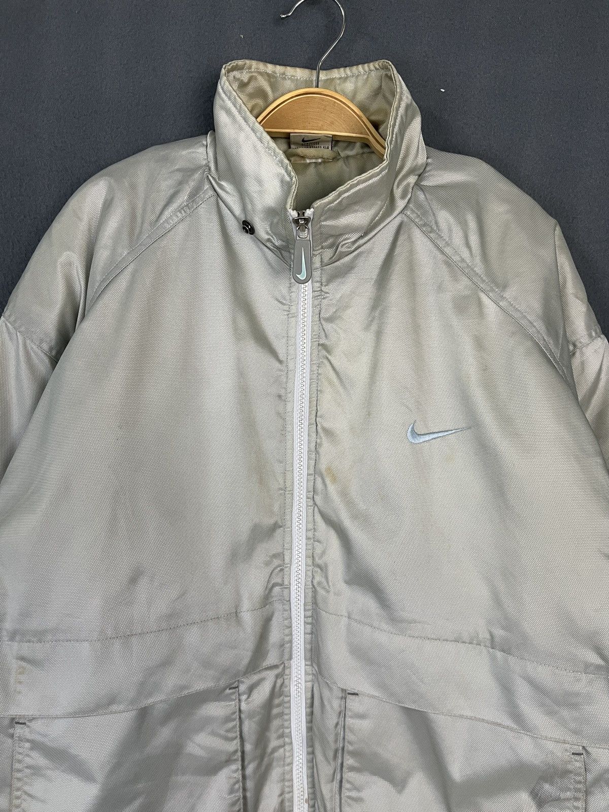 Nike × Vintage Vintage 90s Silver Nike Jacket Size US M / EU 48-50 / 2 - 3 Thumbnail