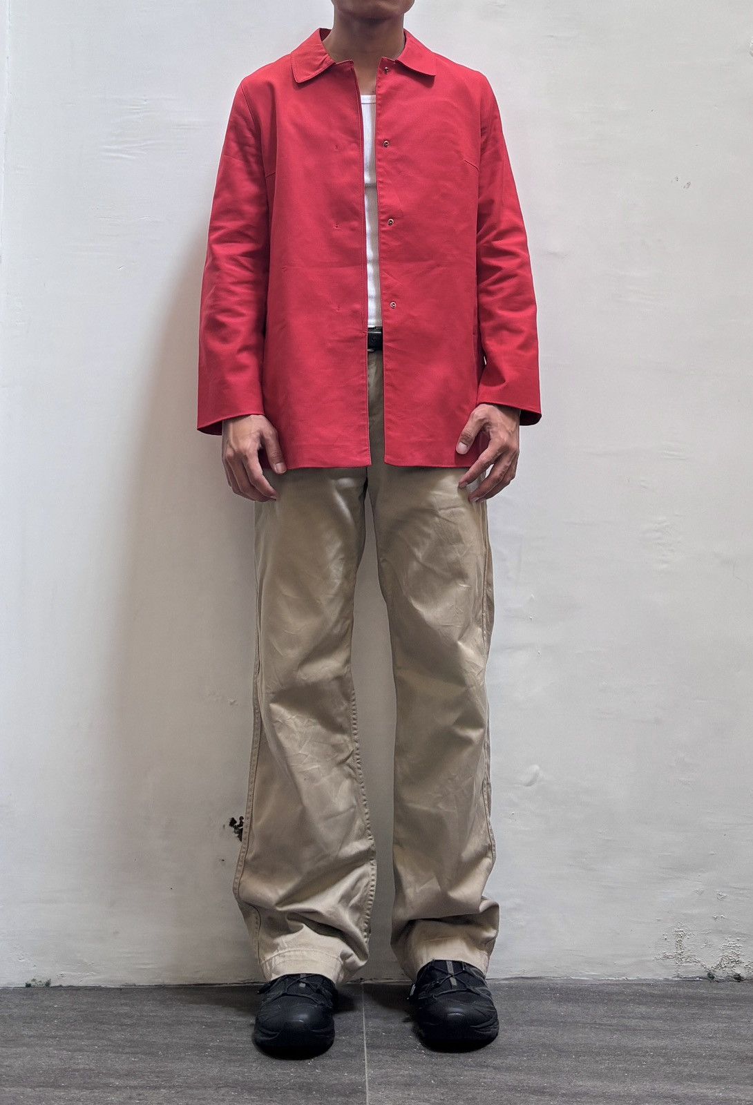 FREE TAX! Wideleg Buckle Back Cotton Pants