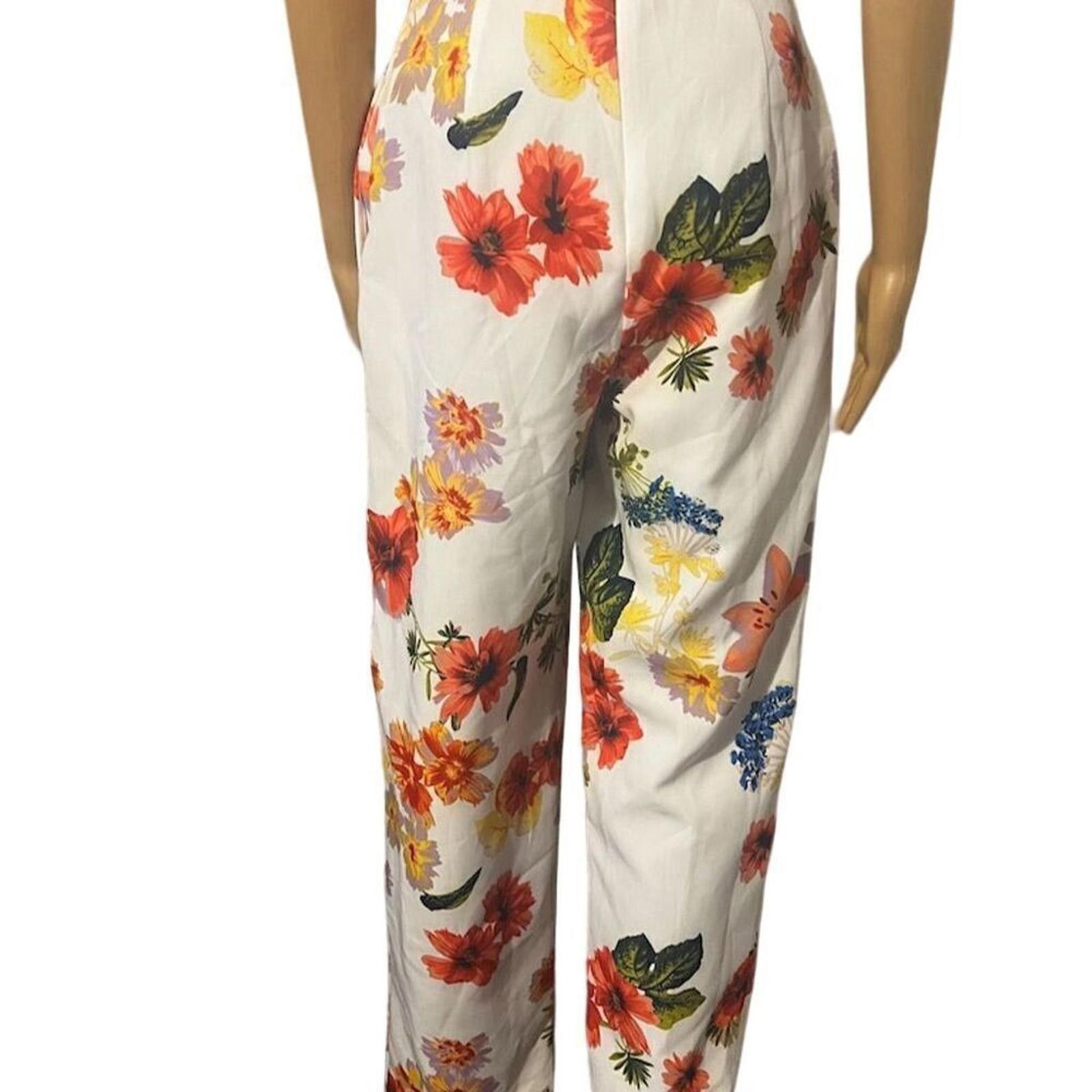 Other Alex Marie Floral Jumpsuit Women’s Size 2 Wide-Leg Summer Size 26" / US 2 / IT 38 - 8 Thumbnail