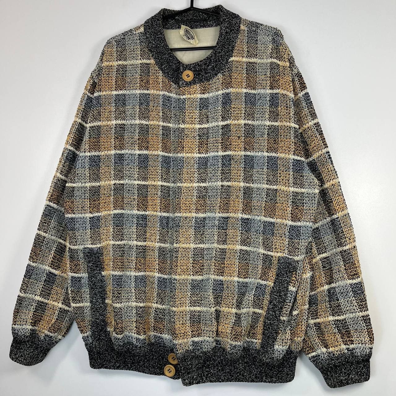 Missoni Missoni Uomo Knit Cardigan Sweater Vintage Plaid Size XL Size US XL / EU 56 / 4 - 1 Thumbnail