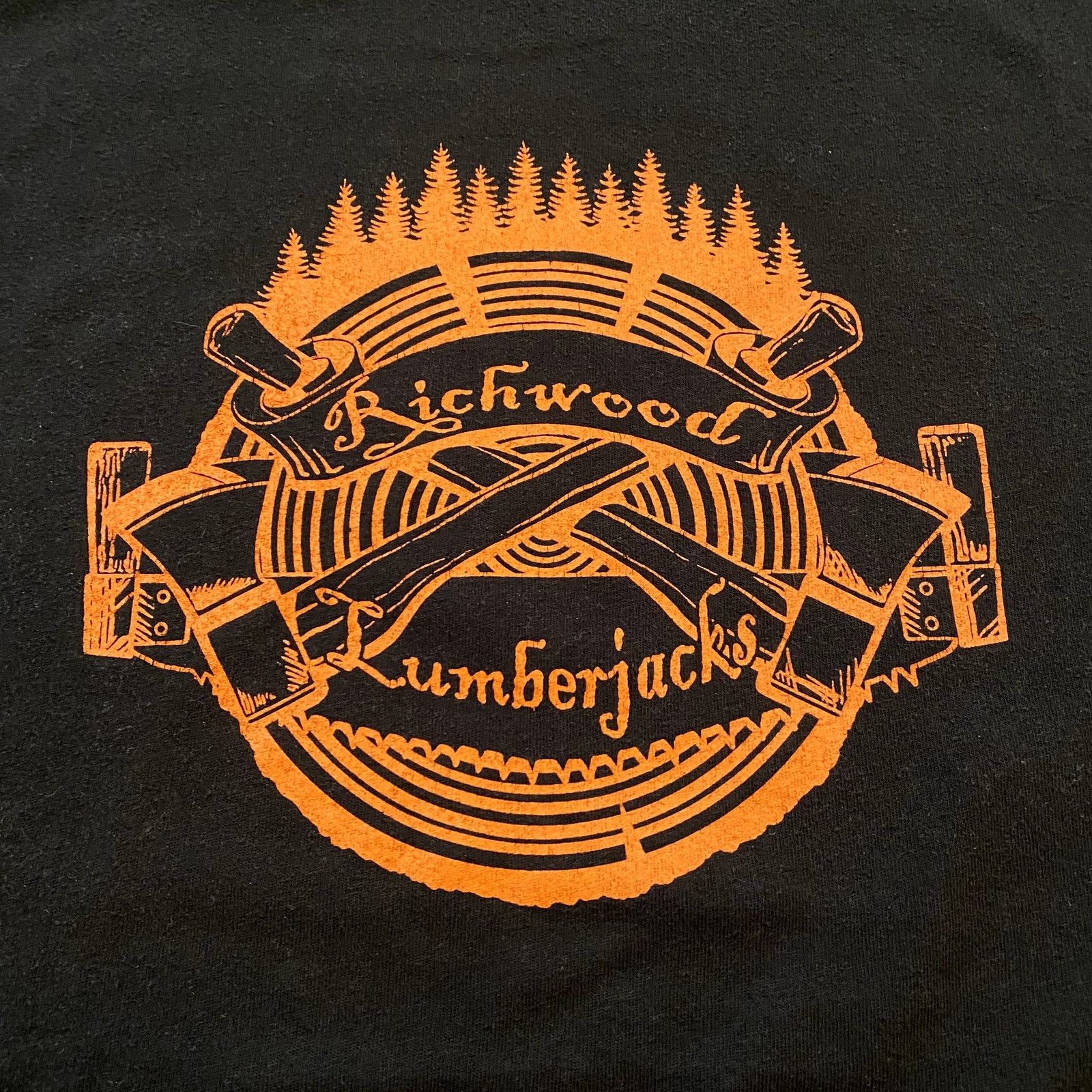 Vintage Vintage 90s Richwood Lumberjacks Biker T Shirt Size US XL / EU 56 / 4 - 3 Thumbnail