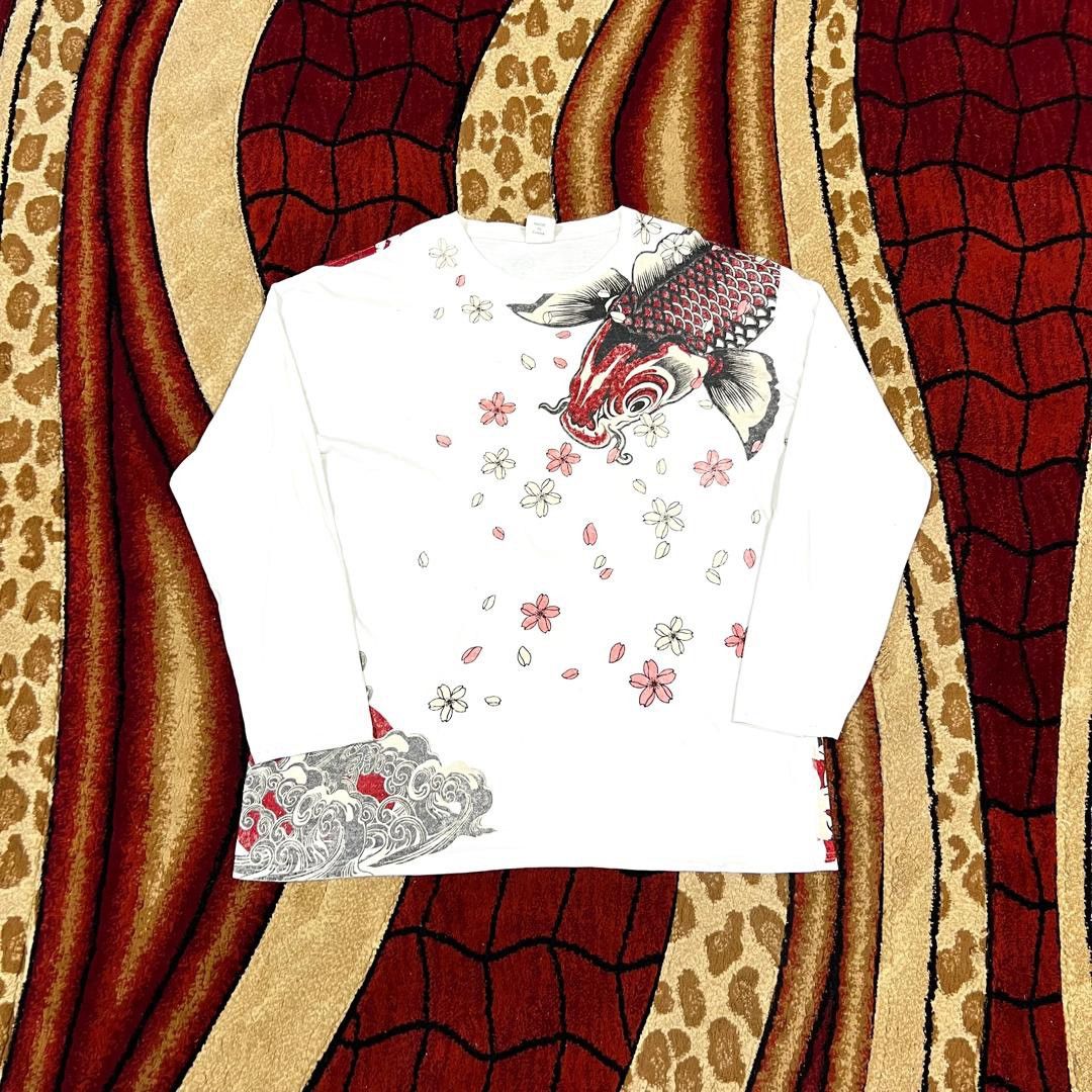 Japanese Brand Vintage Koi Fish Karakuri Tamashii Design Rare T Shirt Size US XL / EU 56 / 4 - 5 Thumbnail