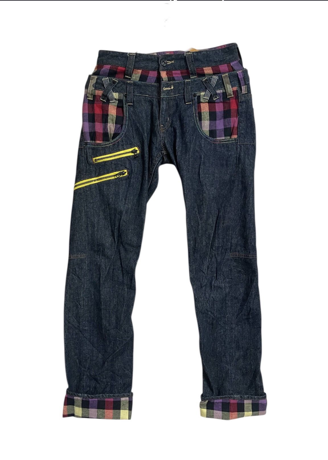 Japanese Brand Japan Handcrafted Denim Double Waist W48 L42.5 Streetwear Size US 28 / EU 44 - 3 Thumbnail