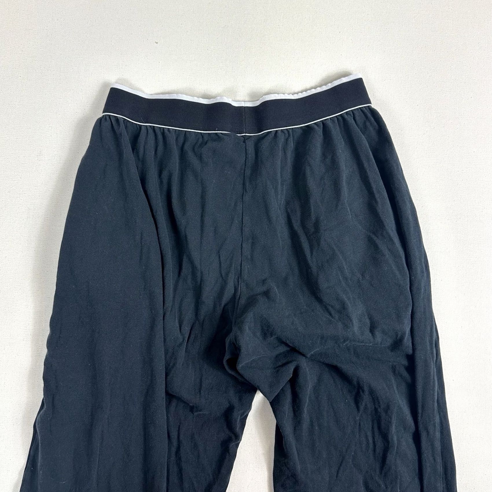 Lacoste Lacoste Pajama Pants Men Sleepwear Black White Two-Tone Waistband Pockets Sweatpants Cotton Blend Jersey Two-Color Elastic Waist Size S Size US 29 - 5 Thumbnail