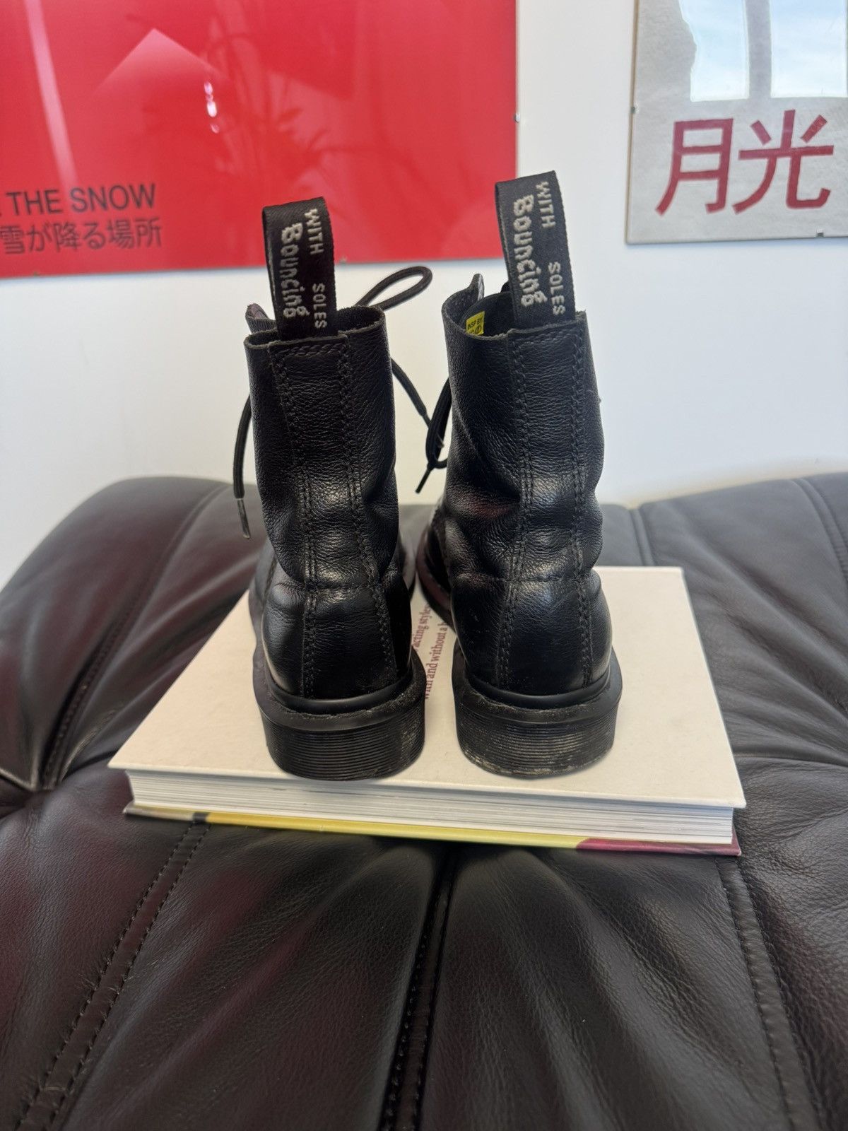 Dr. Martens Dr Martens 1460 Pascal Mono High Top Derby Boots Leather Y2k Size US 6 / IT 36 - 5 Thumbnail