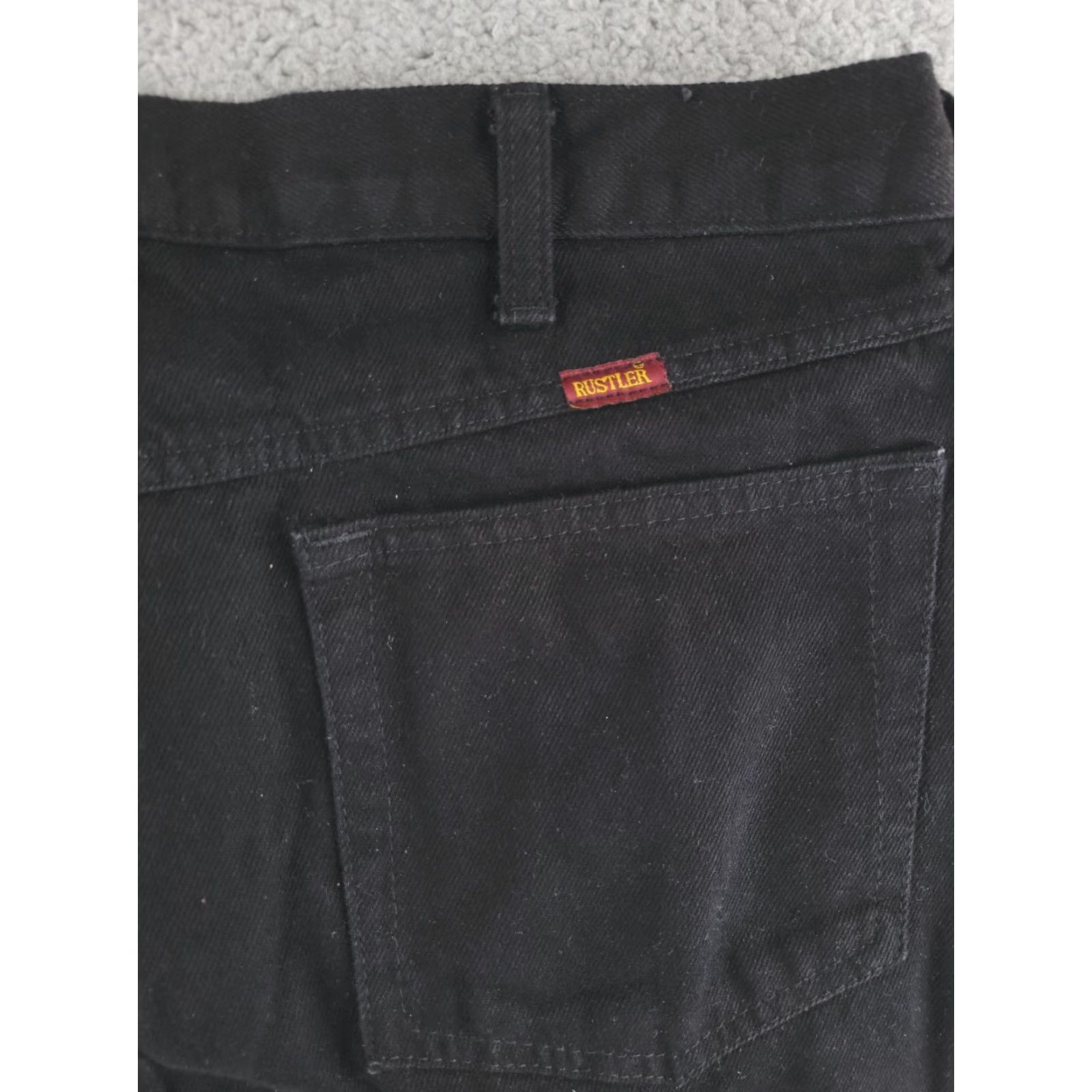 Wrangler Wrangler Jeans Mens 36x34 Black Straight Cotton Denim Pants Size US 36 / EU 52 - 3 Thumbnail