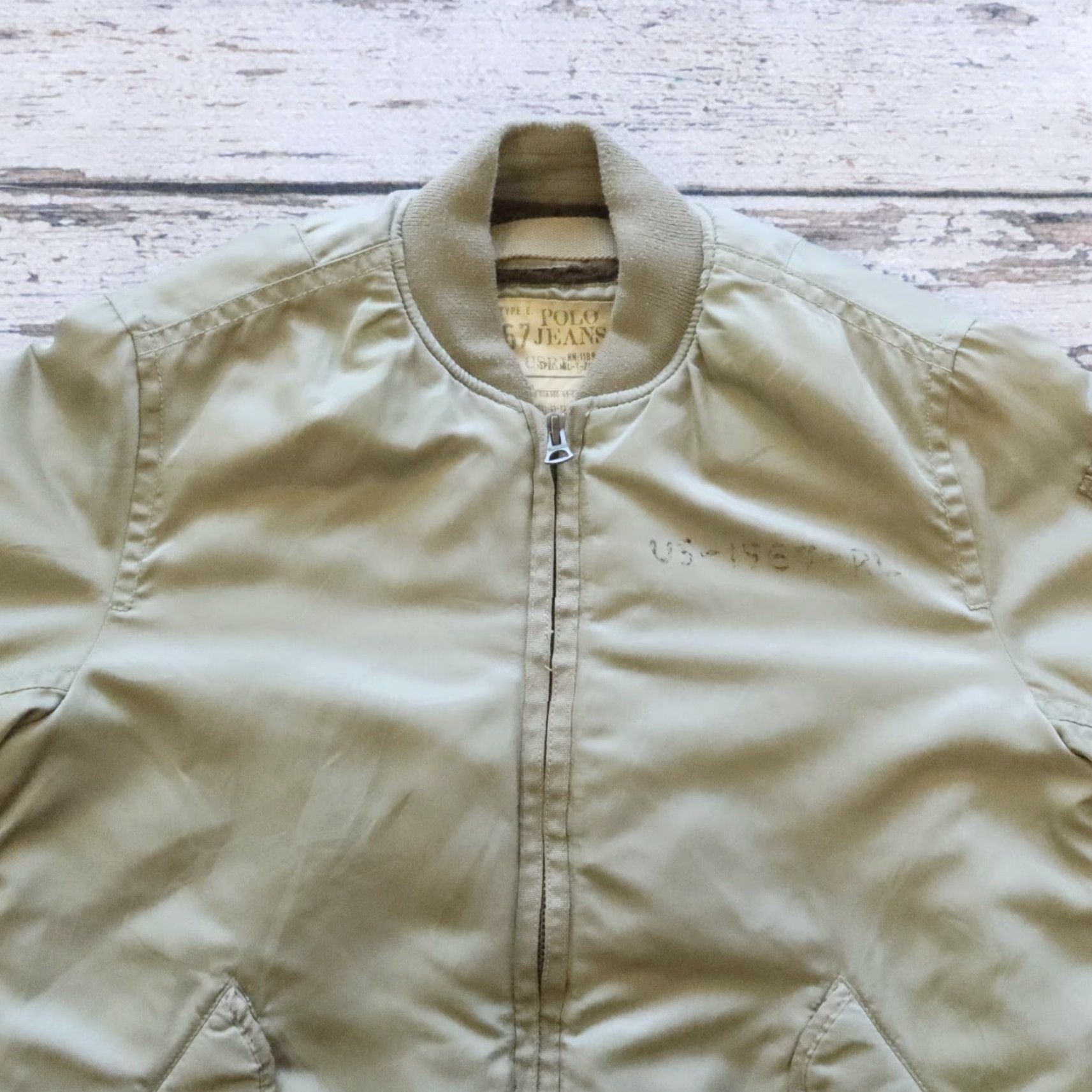 Vintage Vintage Polo Jeans Bomber Jacket Men M Green Polo Jeans Bomber Jacket Size US M / EU 48-50 / 2 - 2 Thumbnail