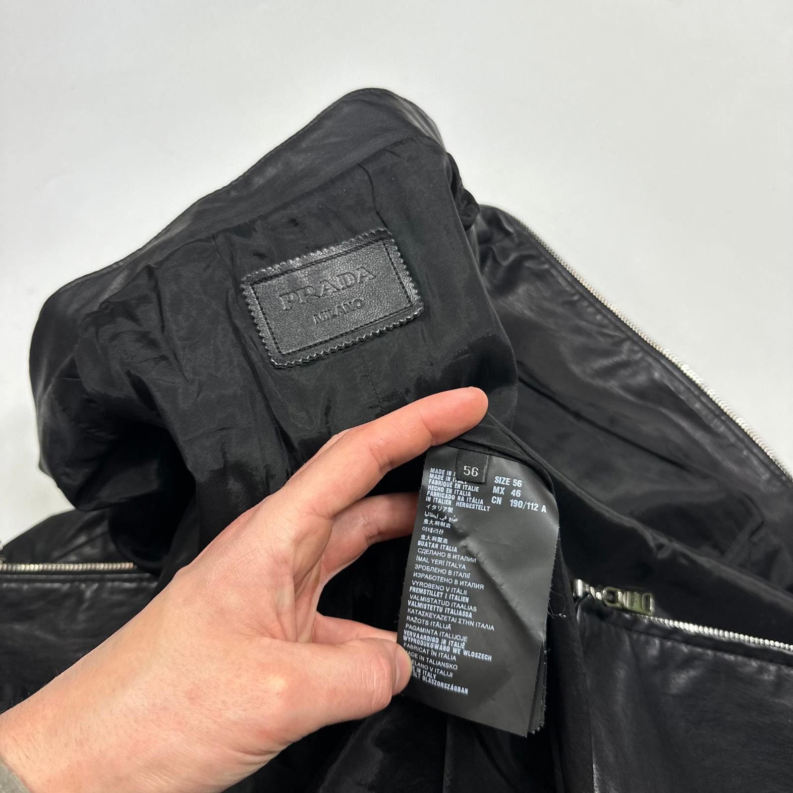 Prada Prada Milano 2013 Lambskin Leather Biker Pocket Jacket - L Size US L / EU 52-54 / 3 - 10 Thumbnail