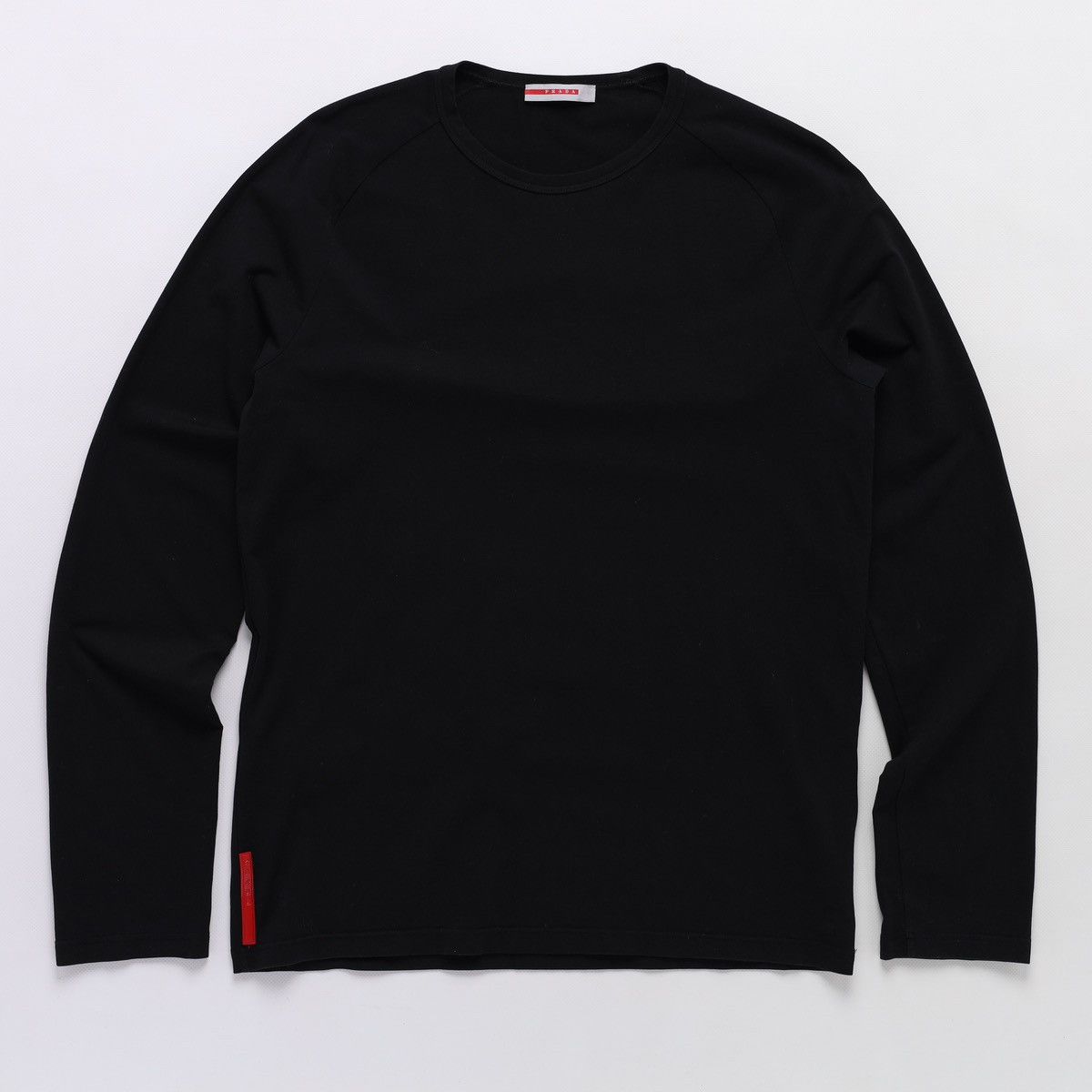 Prada Prada Sport Red Tab Longsleeve Black Tee Zip Pocket | Grailed