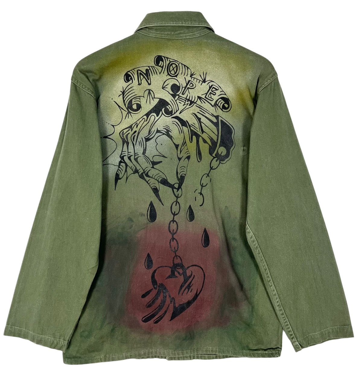 Vintage Vintage 50’s Korean War US Army Jacket With DIY Painting Size US M / EU 48-50 / 2 - 2 Thumbnail
