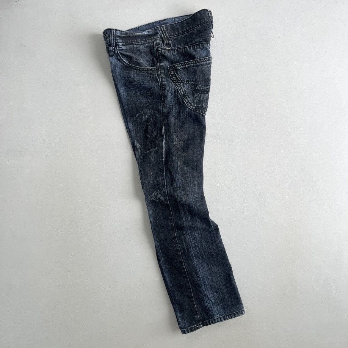 Japanese Brand Semantic Design Whiskered Flared Jeans Size US 30 / EU 46 - 9 Thumbnail