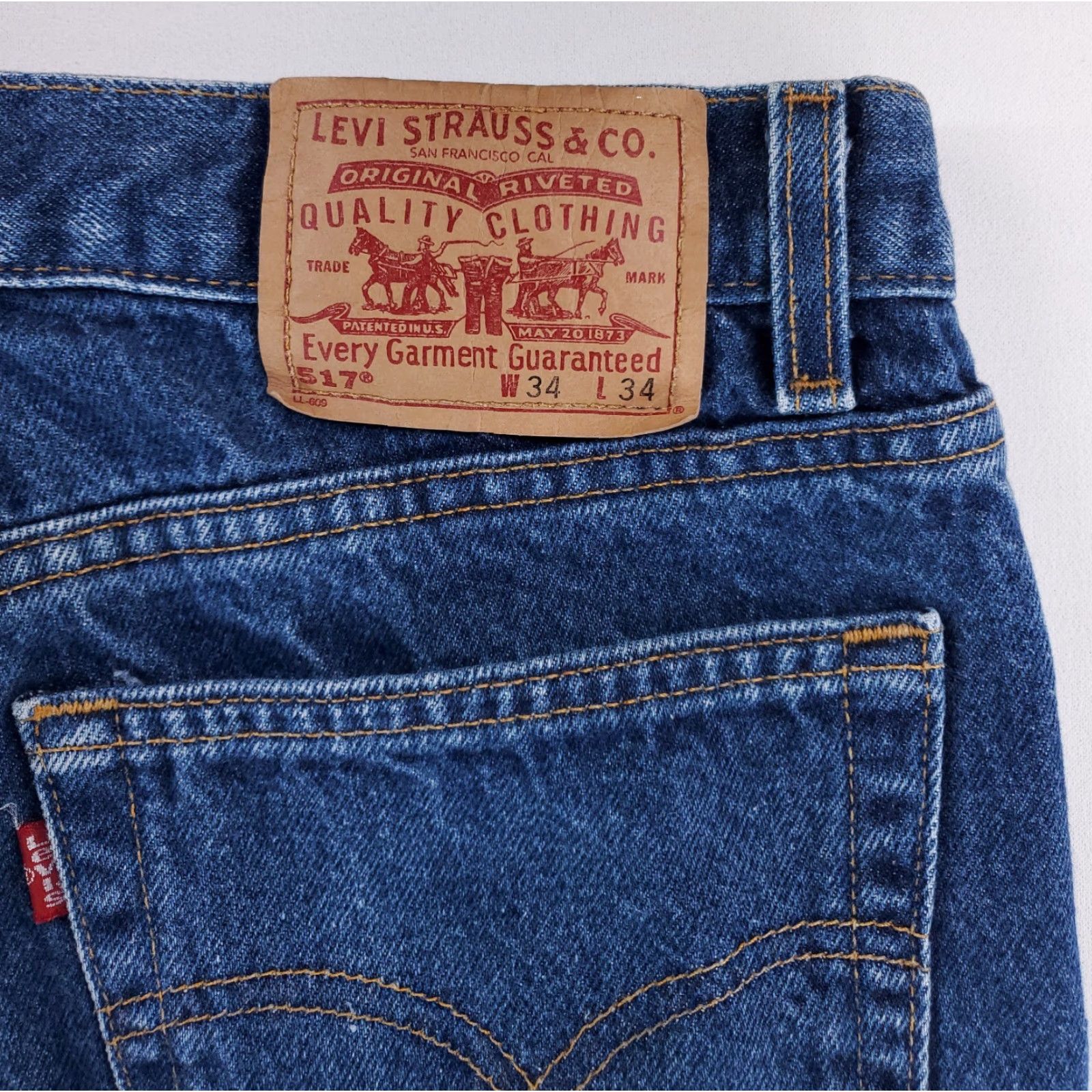 Levi's VINTAGE Levi's 517 Bootcut Jeans Mens 32 x 30 Inseam 30 Blue Y2K Flare 34 x 34 Actual Size US 32 / EU 48 - 5 Thumbnail
