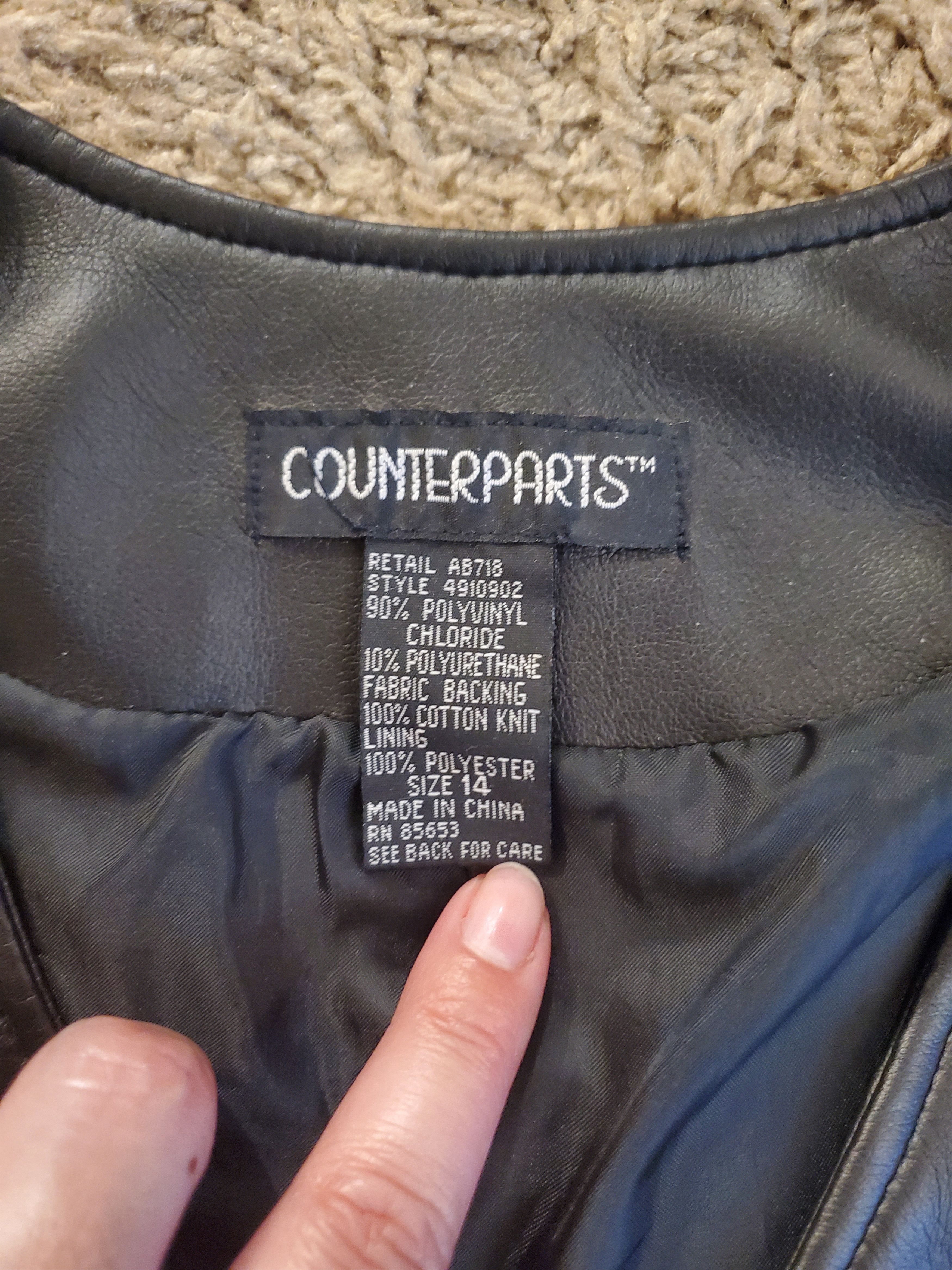 Other Women's black faux leather zip-up vest (size 14) Size L / US 10 / IT 46 - 7 Thumbnail