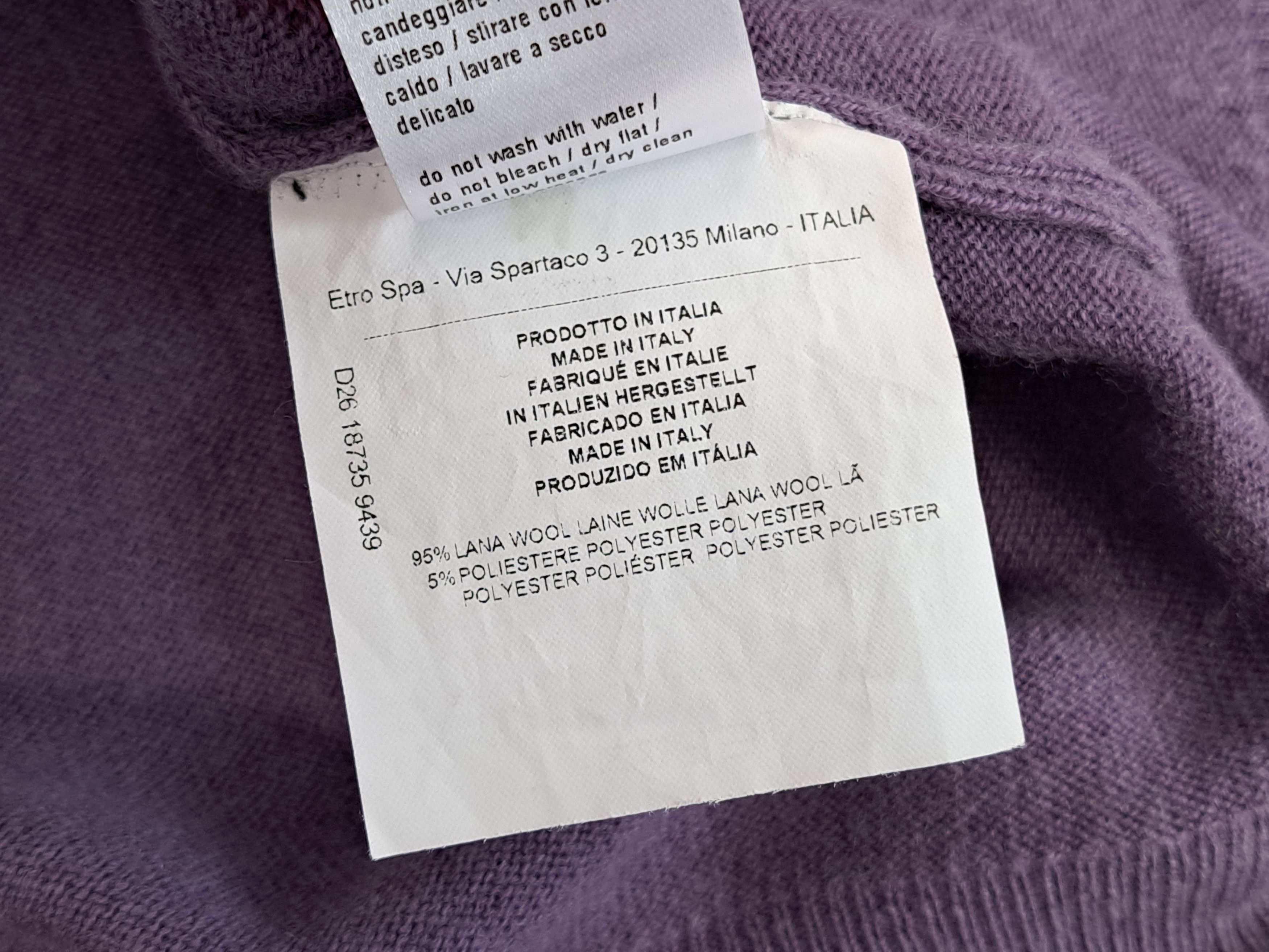 Etro ETRO long wool sweater with flowers. Size 42 Size XL / US 12-14 / IT 48-50 - 12 Thumbnail