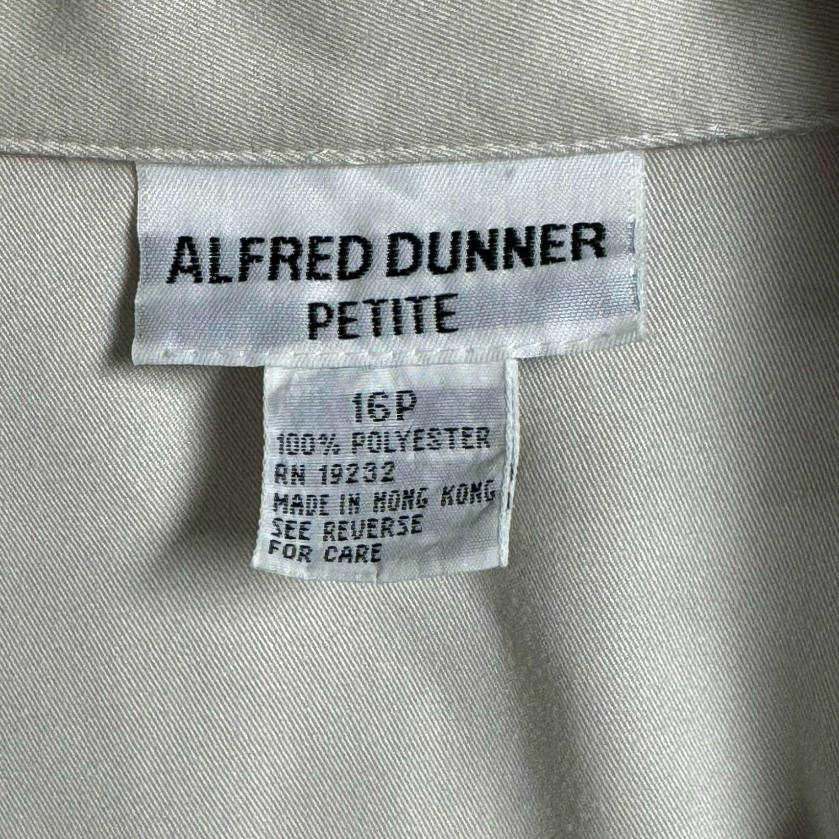Vintage VINTAGE Alfred Dunner Jacket 16P Petite Zip Lightweight Beige 80s Retro Throwback Geometric Pockets Full Zip Womens Size XXL / US 16-18 / IT 52-54 - 6 Thumbnail