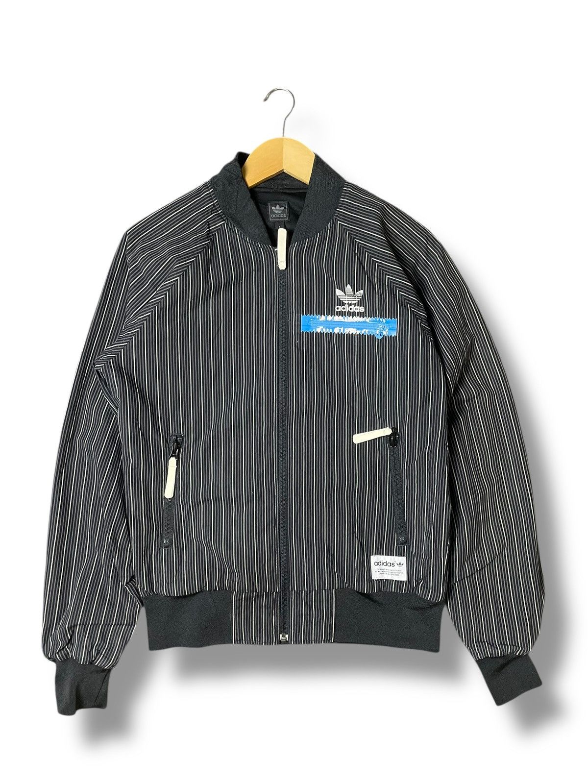 Adidas × Japanese Brand × Vintage Adidas 00’s Stripe Tech Track Jacket (116) Size US S / EU 44-46 / 1 - 1 Thumbnail