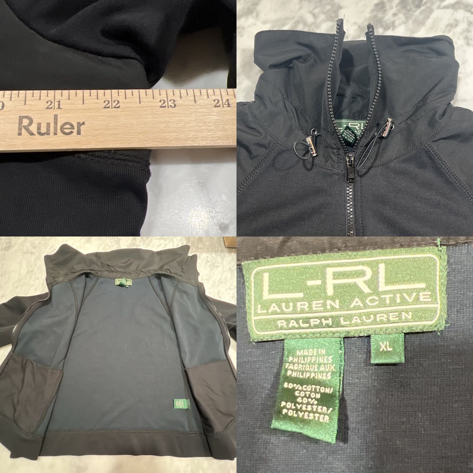 Ralph Lauren VINTAGE? No. Ralph Lauren LRL Active Jacket Black Women's XL Regular Full Zip Lightweight Pockets Logo Designer Shirt? Size XL / US 12-14 / IT 48-50 - 9 Thumbnail