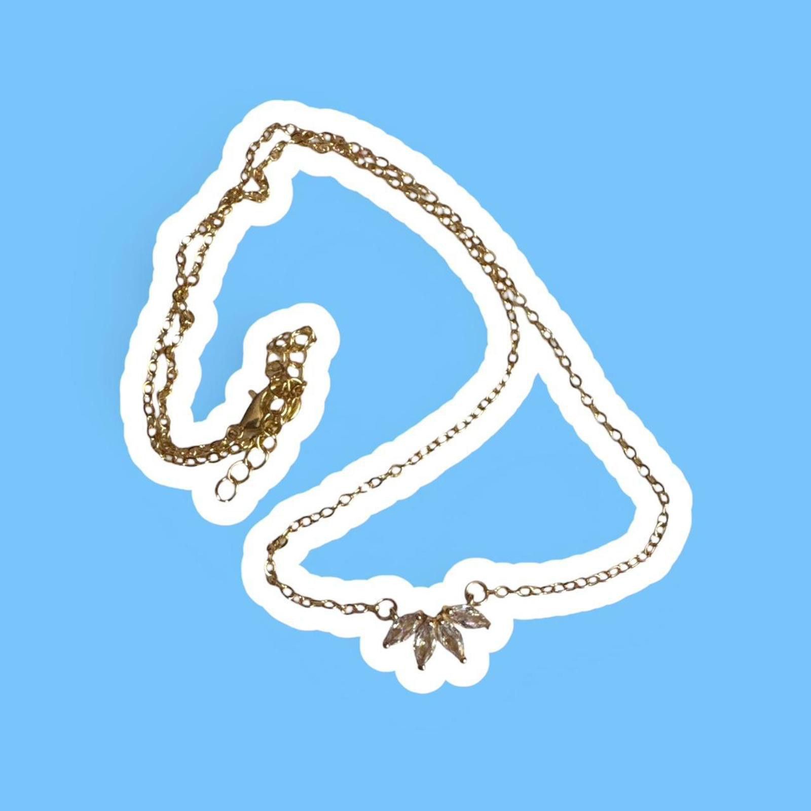 Other Delicate Gold Chain Necklace w/ Lotus Charm Size ONE SIZE - 1 Preview