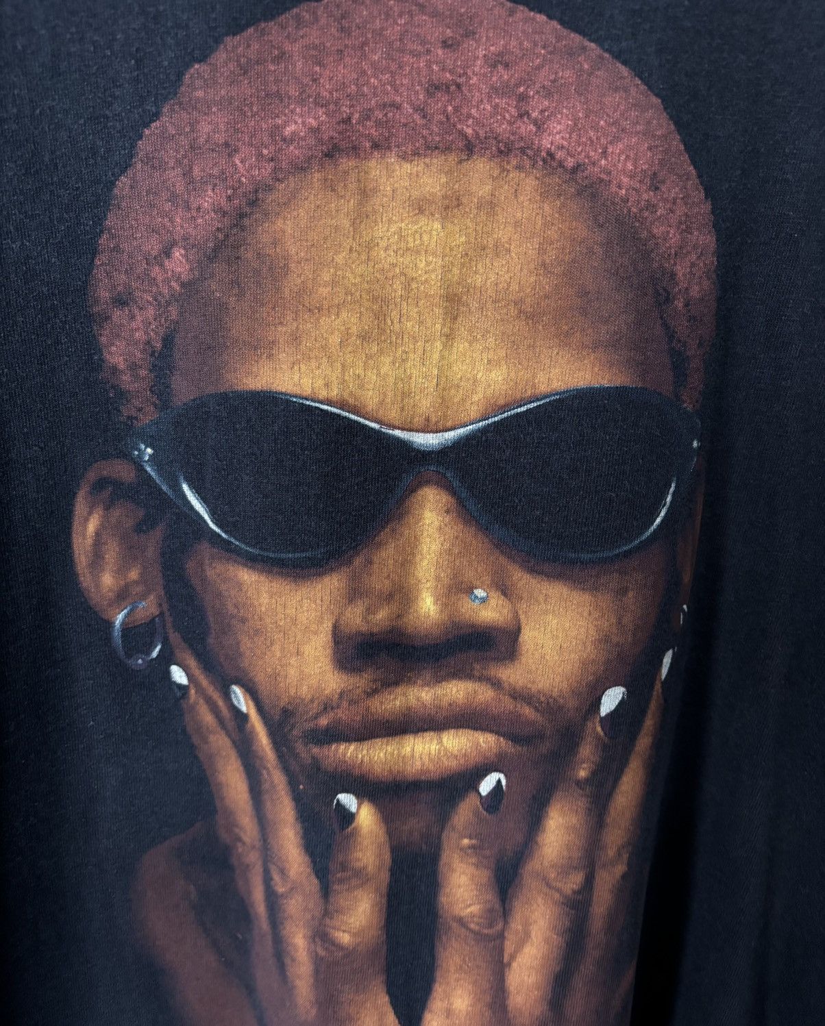 NBA Dennis Rodman Not Of This World 1997 Official Vintage Tee L Size US L / EU 52-54 / 3 - 3 Thumbnail
