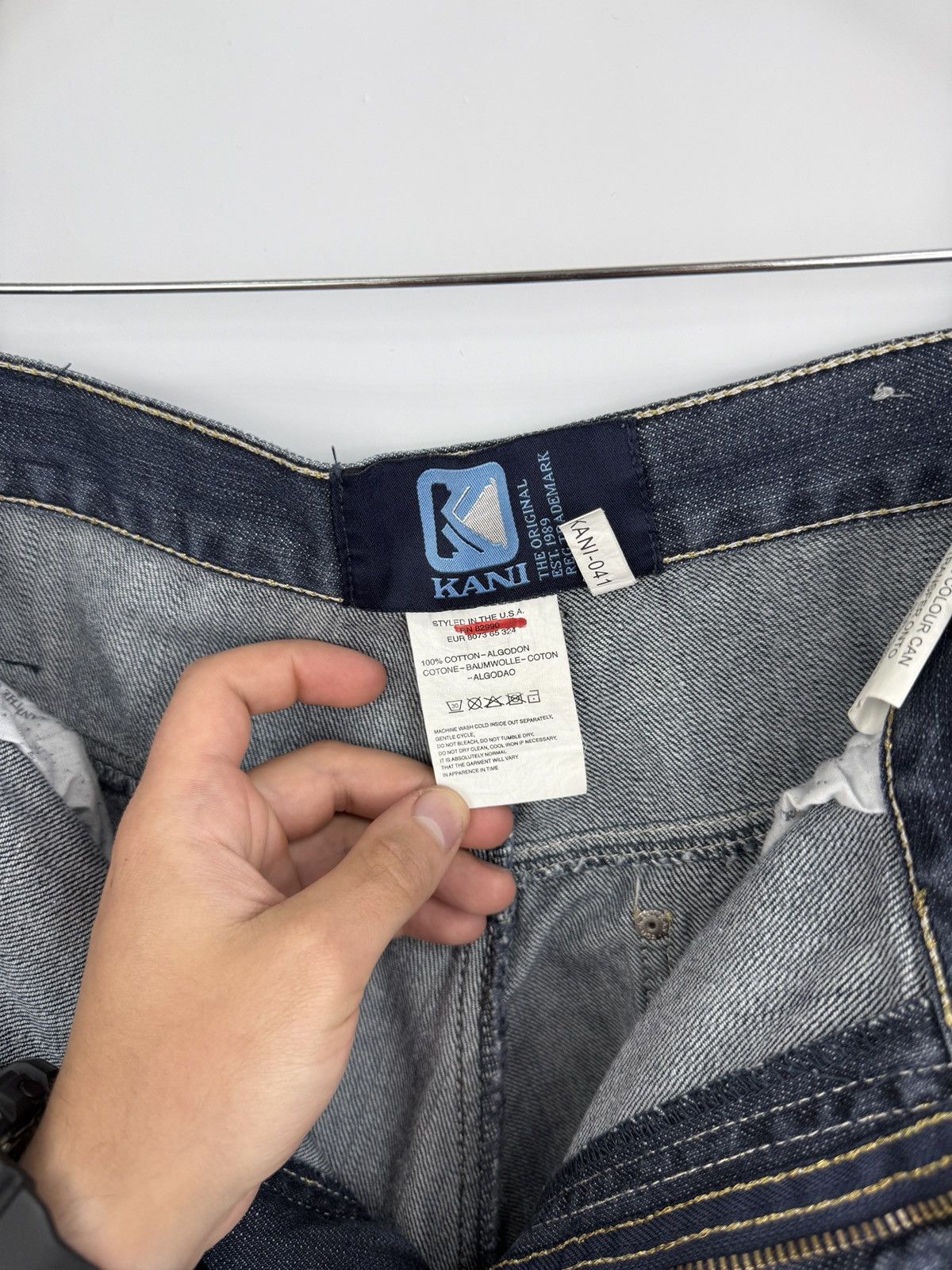 Karl Kani 🇺🇸 Vintage 90s Karl Kani Baggy Embroidered Denim Jean Retro Size US 38 / EU 54 - 11 Thumbnail