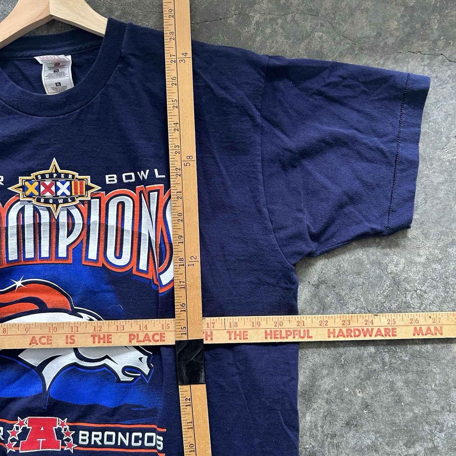 NFL Vintage 90’s Denver Broncos Champions Tshirt Men’s XL Single Size US XL / EU 56 / 4 - 5 Thumbnail