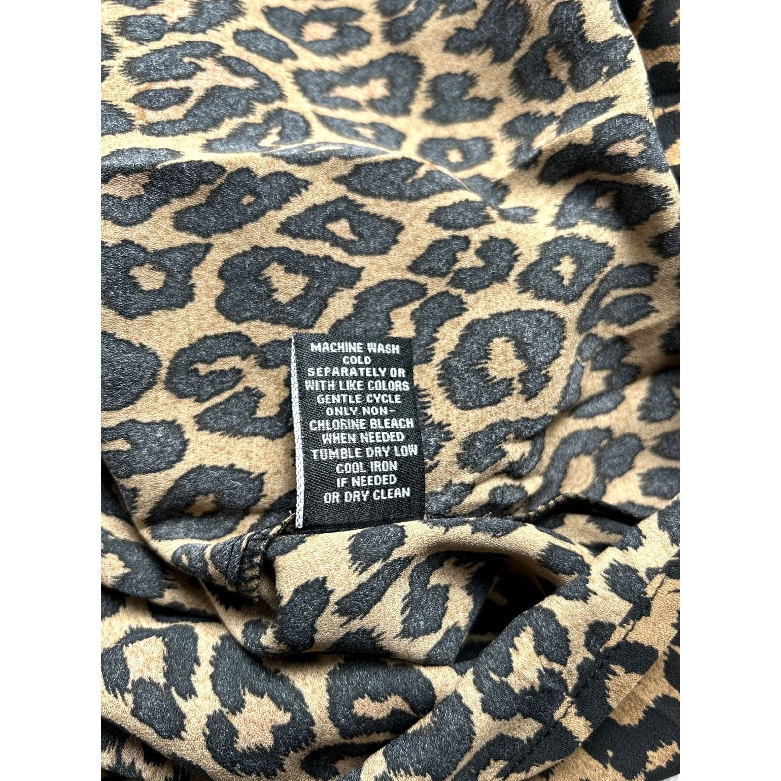 Vintage PREMISE Leopard Print Boat Neck Chiffon Tunic Top 1X Women's Short Sleeve New Size XL / US 12-14 / IT 48-50 - 5 Thumbnail