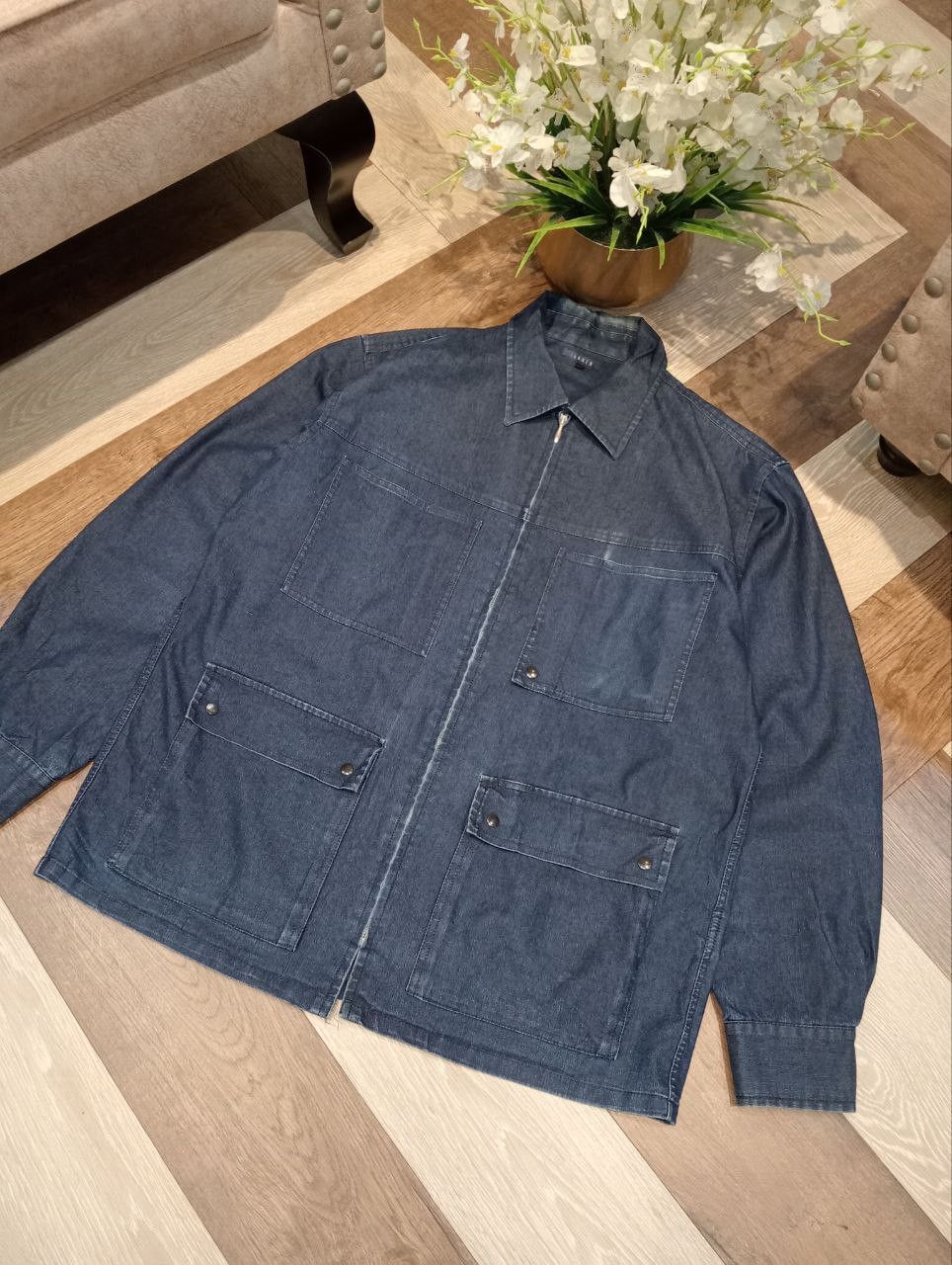 JUN MEN JUNMEN JAPAN LIGHT BLUE DENIM JACKET - SIZE L Size US L / EU 52-54 / 3 - 3 Thumbnail