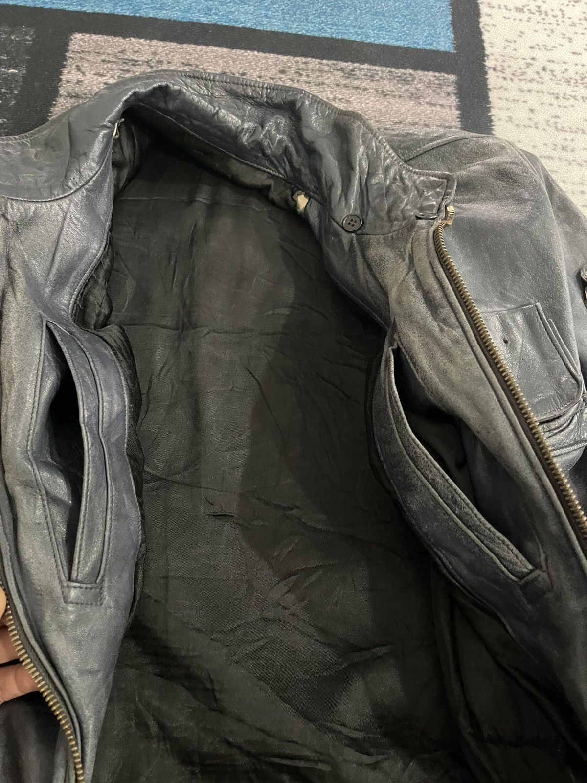 Vintage Vintage 1960’s French Air Force Faded Leather Jacket Size US L / EU 52-54 / 3 - 16 Thumbnail