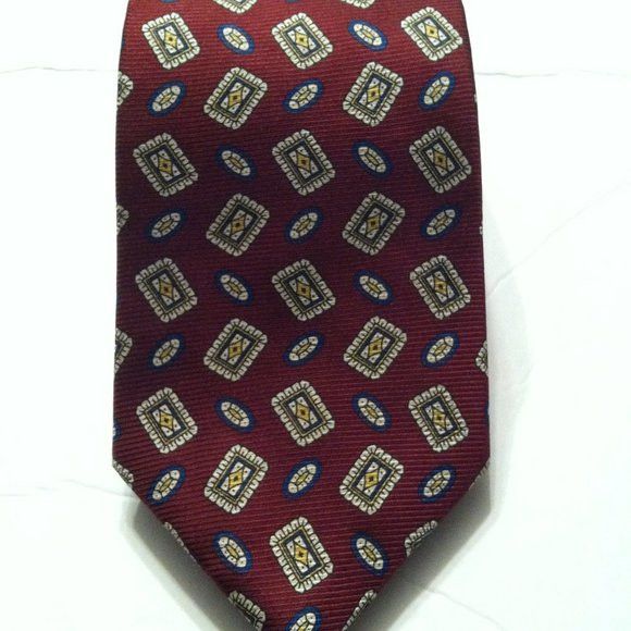Brooks Brothers BROOKS BROTHERS MENS NEW BURGUNDY SILK TIE WIDTH: 3 1/2" Size ONE SIZE - 2 Thumbnail