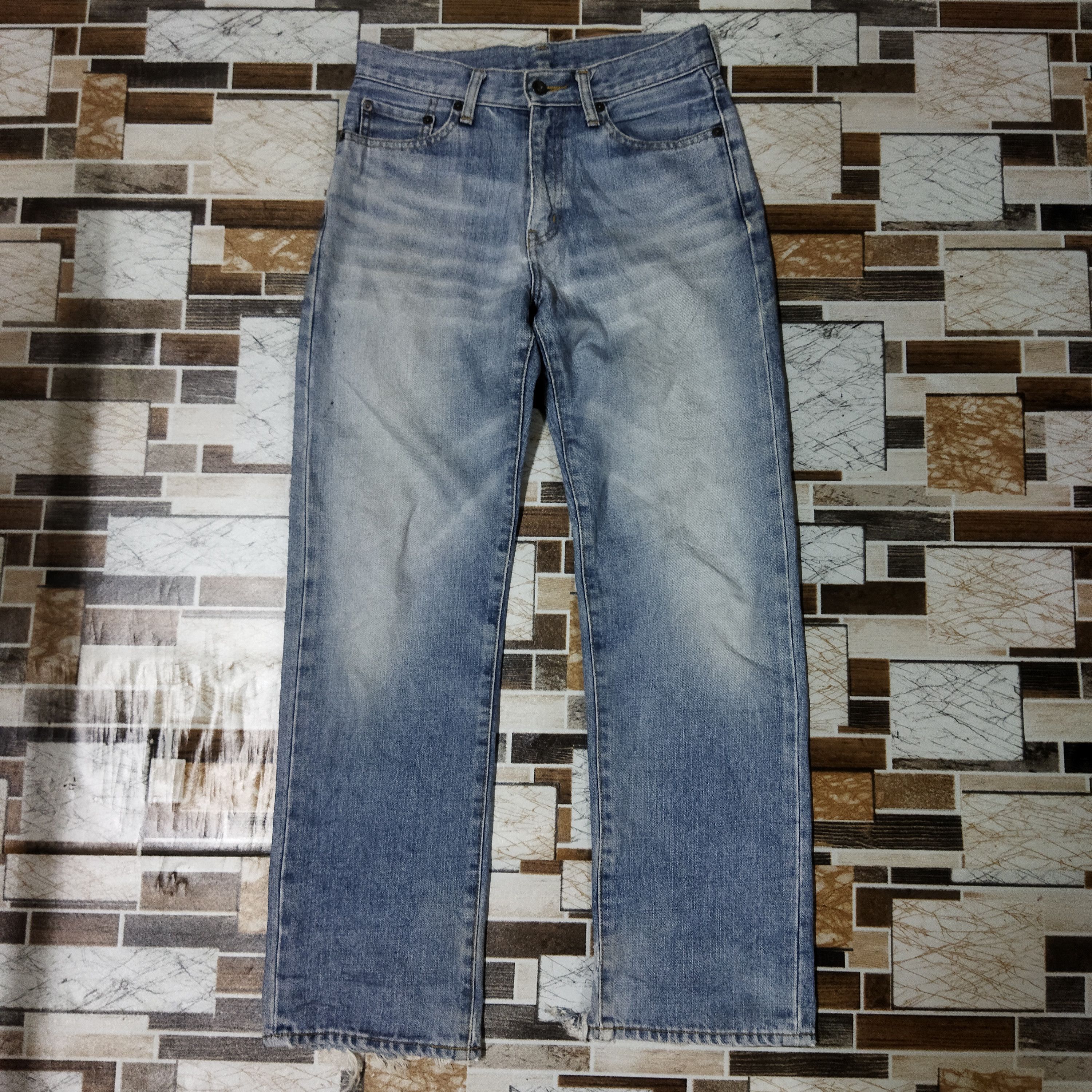 image of Vintage Japanese Distressed Light Blue Jeans Pants, Men's (Size 28)