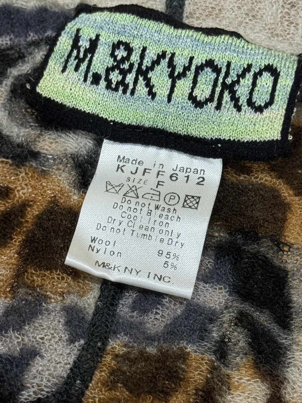 Japanese Brand M.&KYOKO HANDMADE WOOL SCARF WRAP FOULARD Size ONE SIZE - 3 Thumbnail