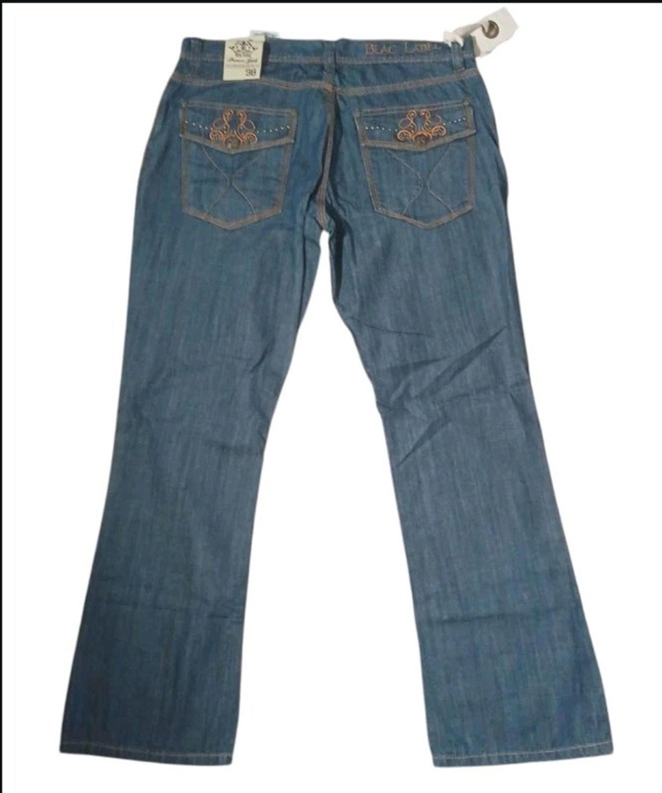 Black Label Y2K Blac Label Premium Embroidered Grunge Jeans 36x30 NWT Size US 36 / EU 52 - 1 Thumbnail