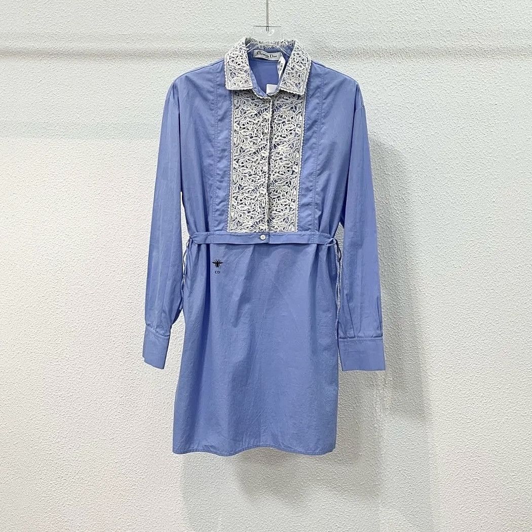 Dior Dior Bee Lace Panel Button Up Shirt Size 36 Size XS / US 0-2 / IT 36-38 - 1 Thumbnail