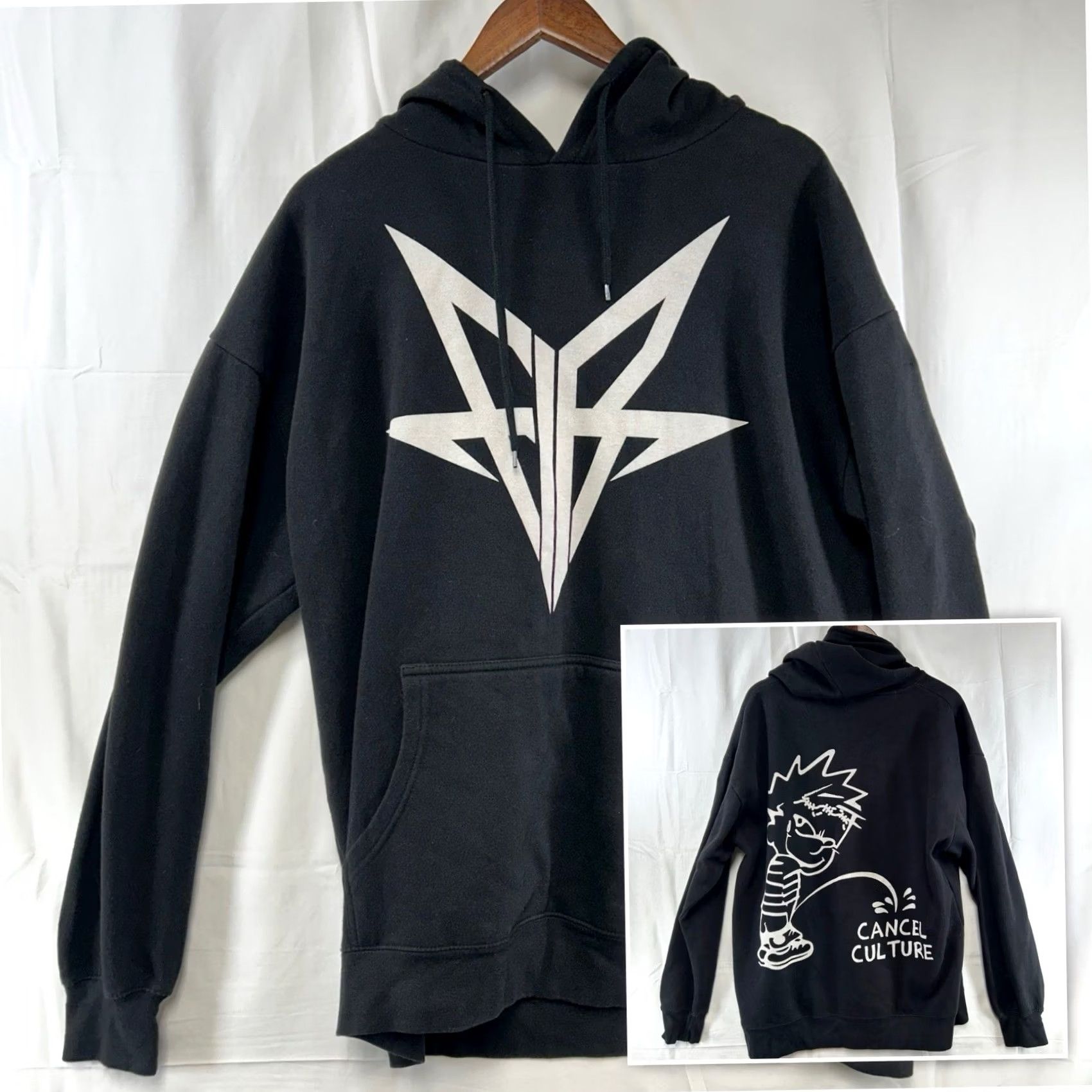 Vintage Falling In Reverse Tour Hoodie Mens 3XL Black Zombified Ronnie Radke FIR Culture Cotton Heritage Graphic Print Pullover Size US XXL / EU 58 / 5 - 2 Thumbnail