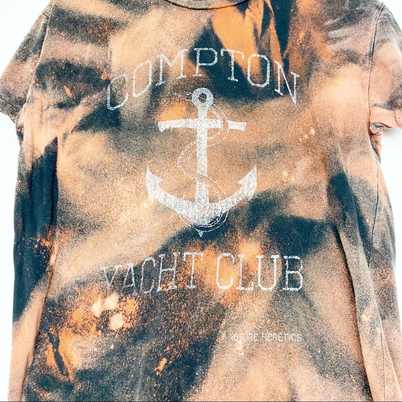 Future Compton Yacht Club Marbleized Bleach Tie Dye Tee Shirt S/M Size S / US 4 / IT 40 - 3 Thumbnail